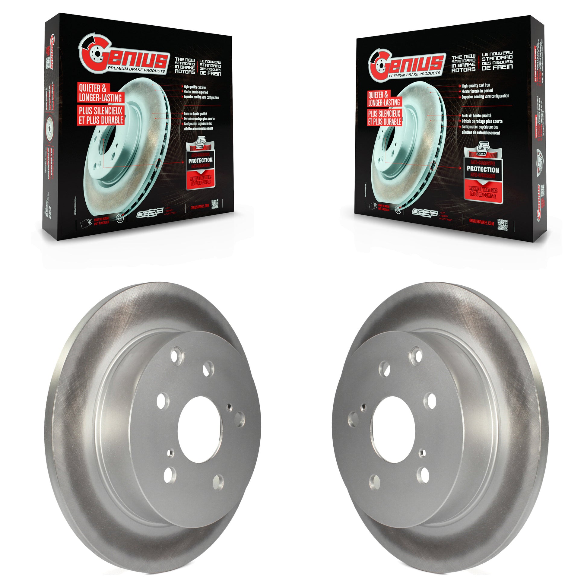Genius KG-100578 Disc Brake Rotor for 2006-2018 Lexus HS250h, Toyota RAV4 - Rear