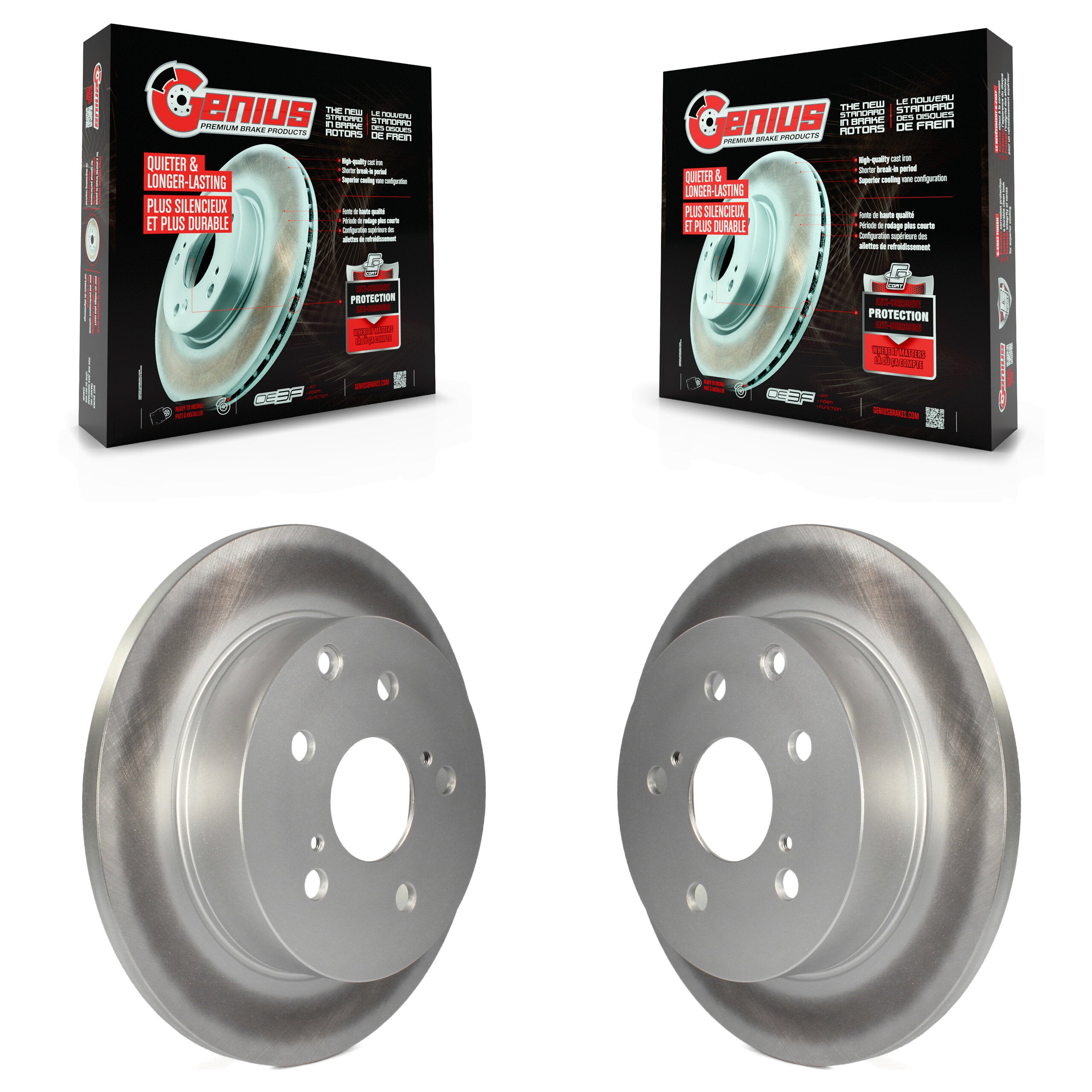 Genius KG-100578 Disc Brake Rotor for 2006-2018 Lexus HS250h, Toyota RAV4 - Rear
