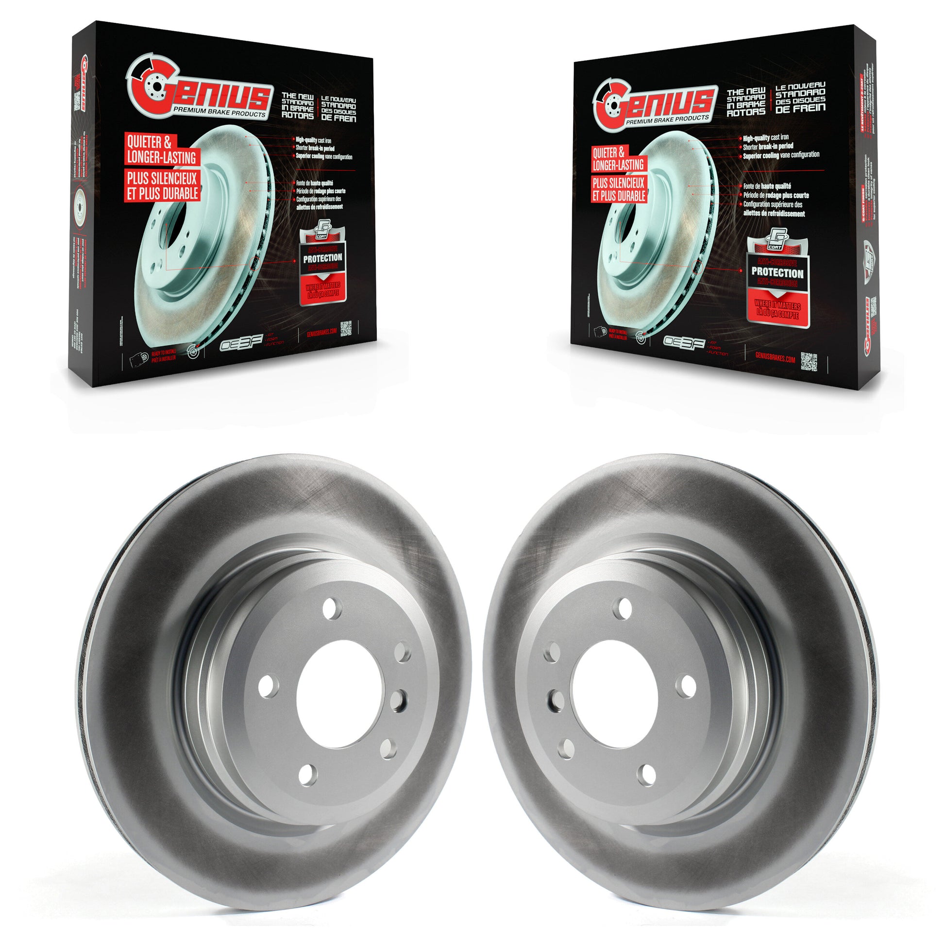Genius KG-100579 Disc Brake Rotor for 2006-2015 BMW 335i, BMW 335i xDrive and More - Rear
