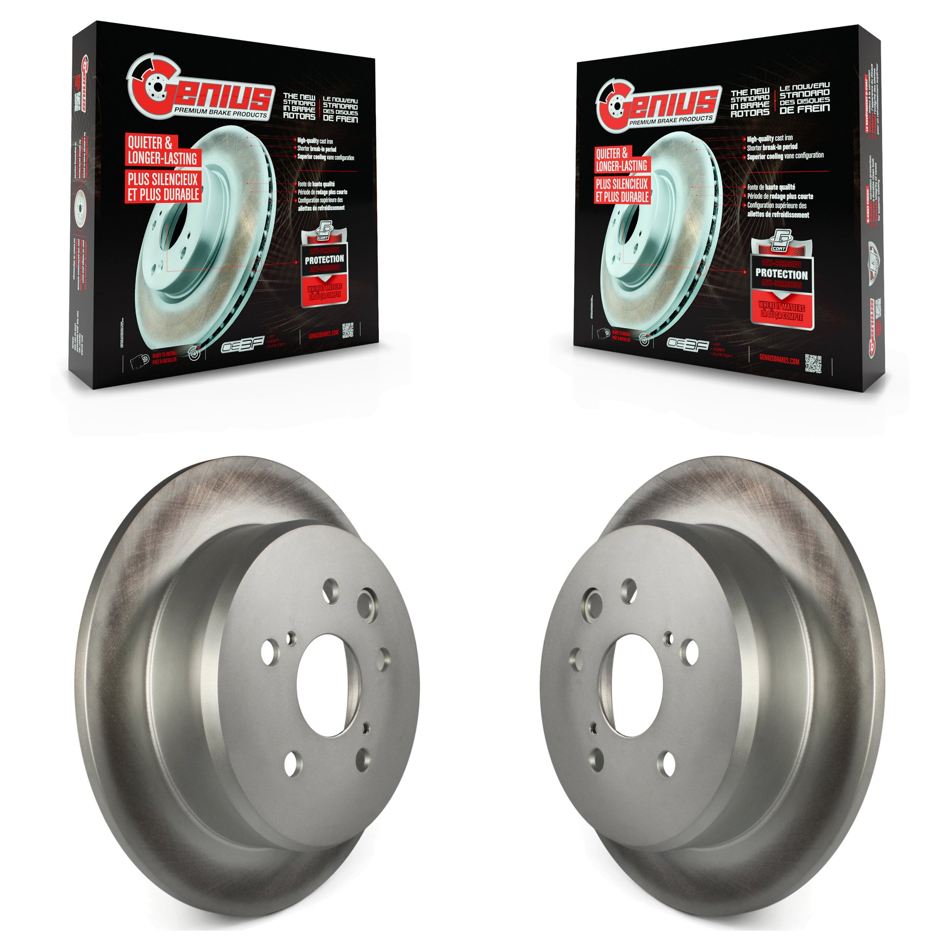 Genius KG-100581 Disc Brake Rotor for 2006-2015 Lexus IS250 - Rear