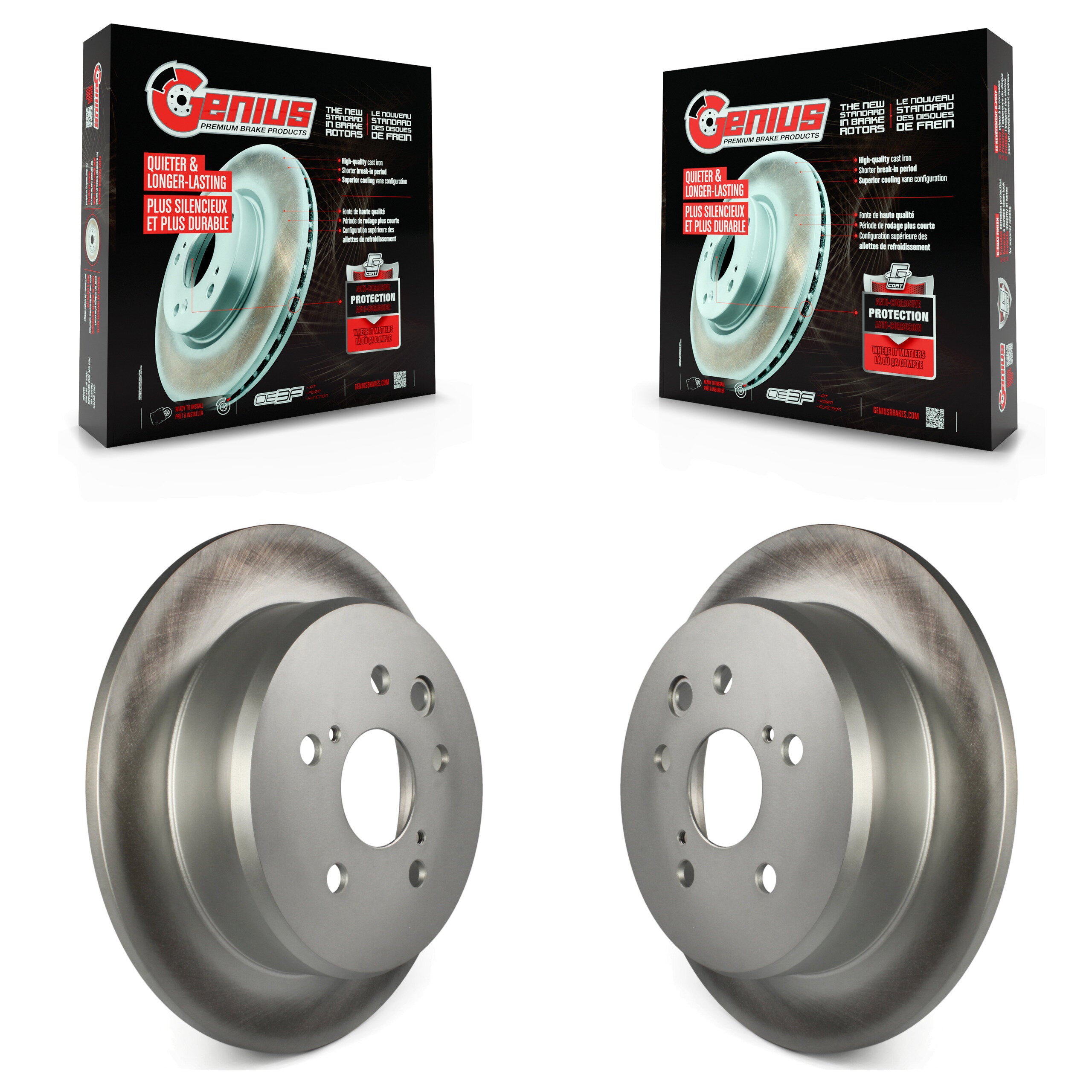 Genius KG-100581 Disc Brake Rotor for 2006-2015 Lexus IS250 - Rear