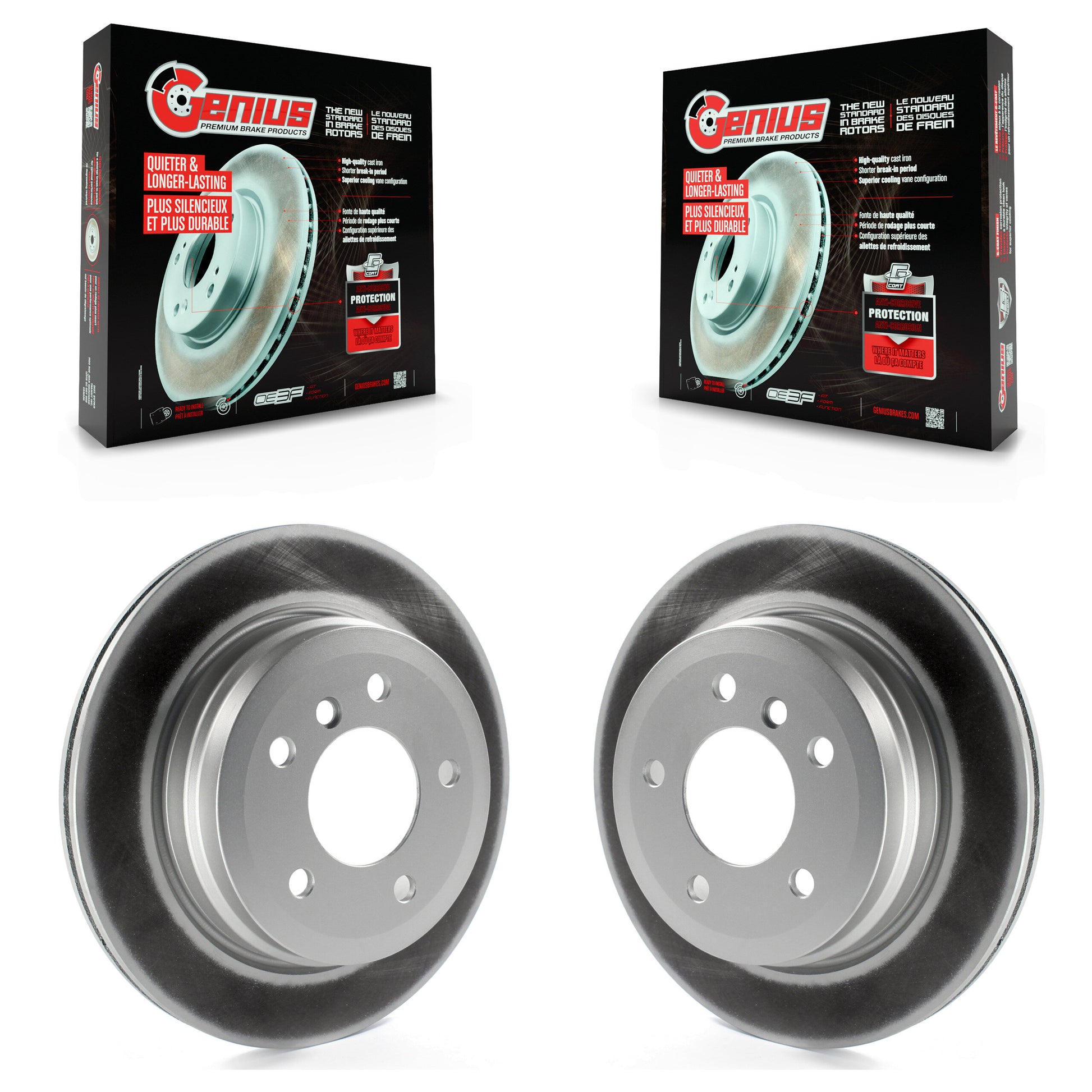 Genius KG-100583 Disc Brake Rotor for 2006-2015 BMW X1, BMW 328i and More - Rear