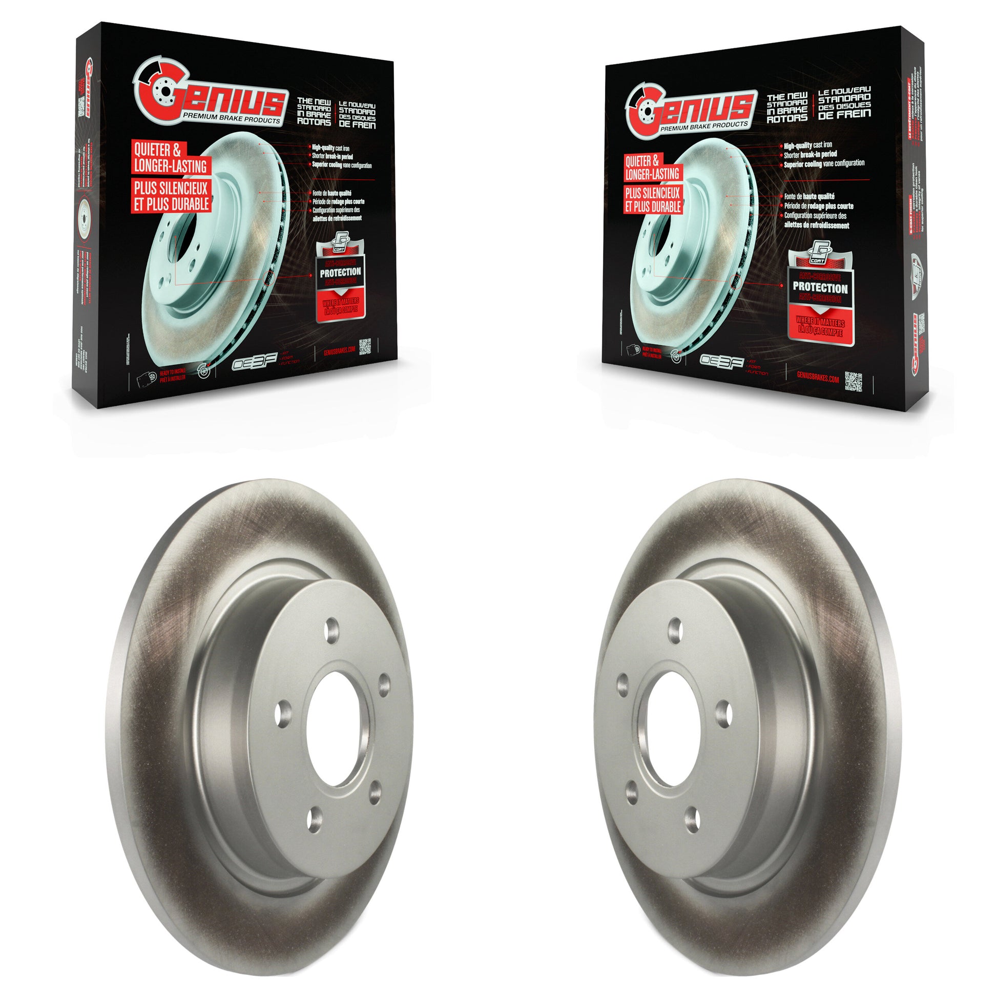 Genius KG-100589 Disc Brake Rotor for 2004-2013 Volvo C30, Volvo C70 and More - Rear