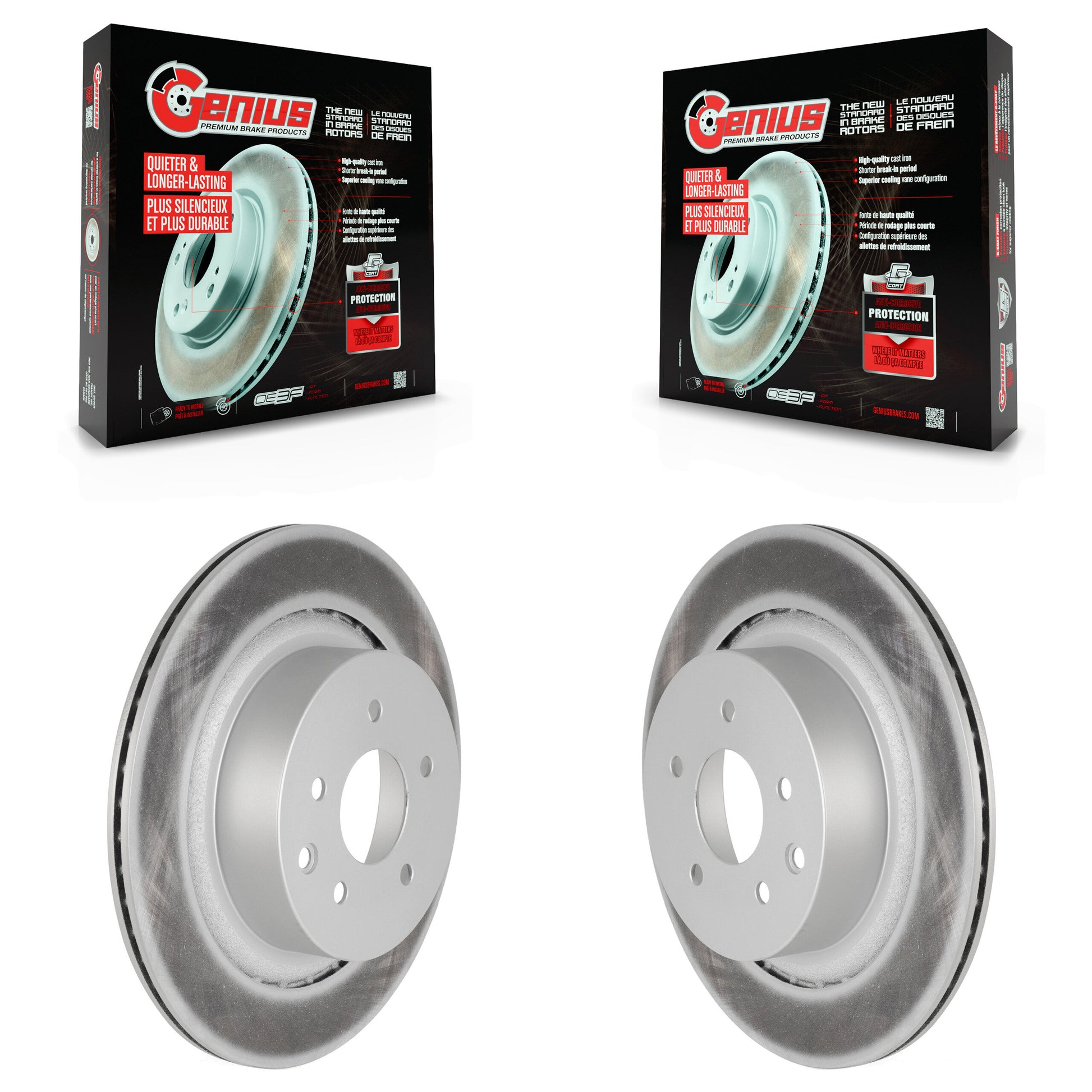 Genius KG-100592 Disc Brake Rotor for 2007-2015 INFINITI Q60, INFINITI G37, INFINITI G35 - Rear