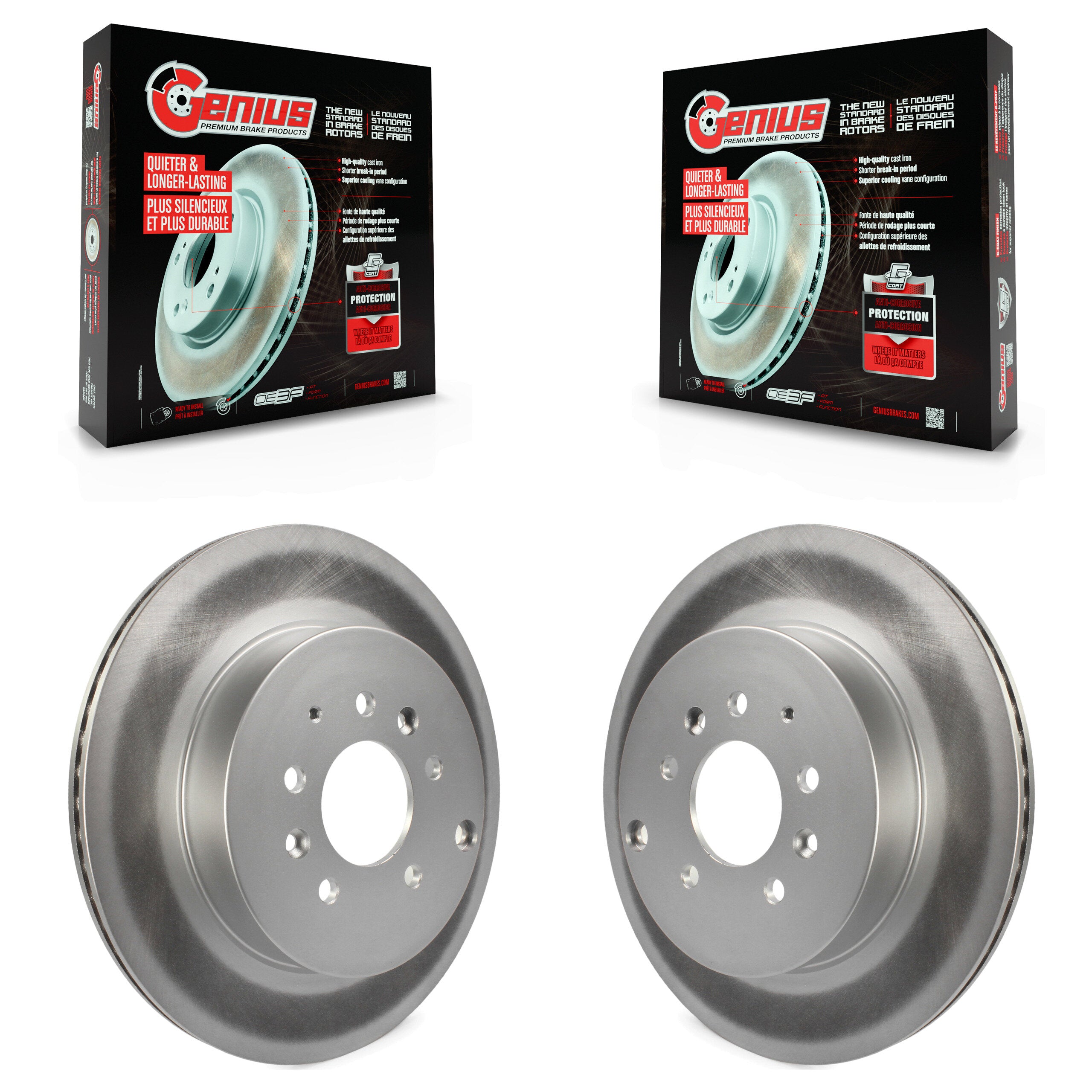 Genius KG-100594 Disc Brake Rotor for 2007-2015 Mazda CX-9 - Rear
