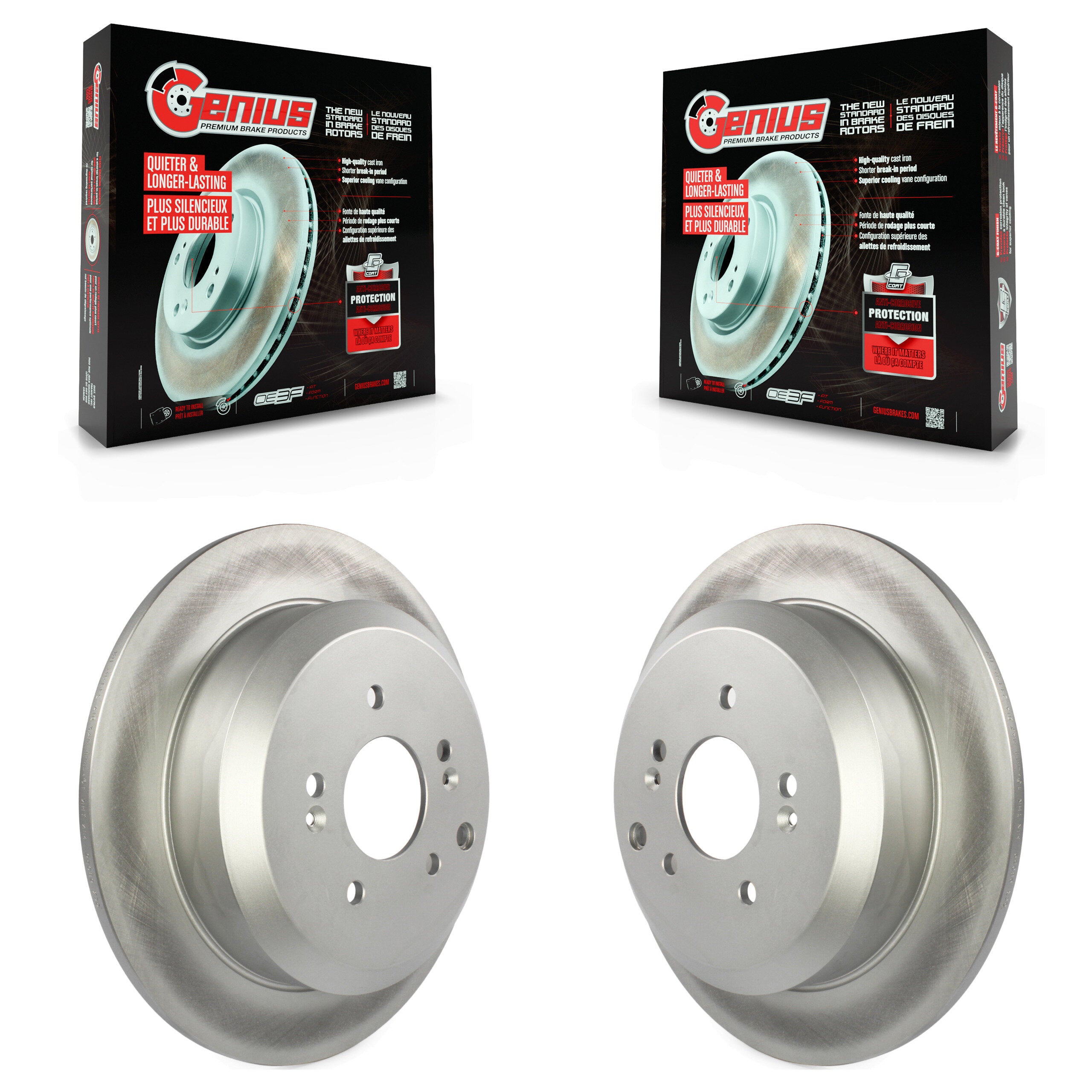 Genius KG-100598 Disc Brake Rotor for 2007-2012 Hyundai Veracruz - Rear