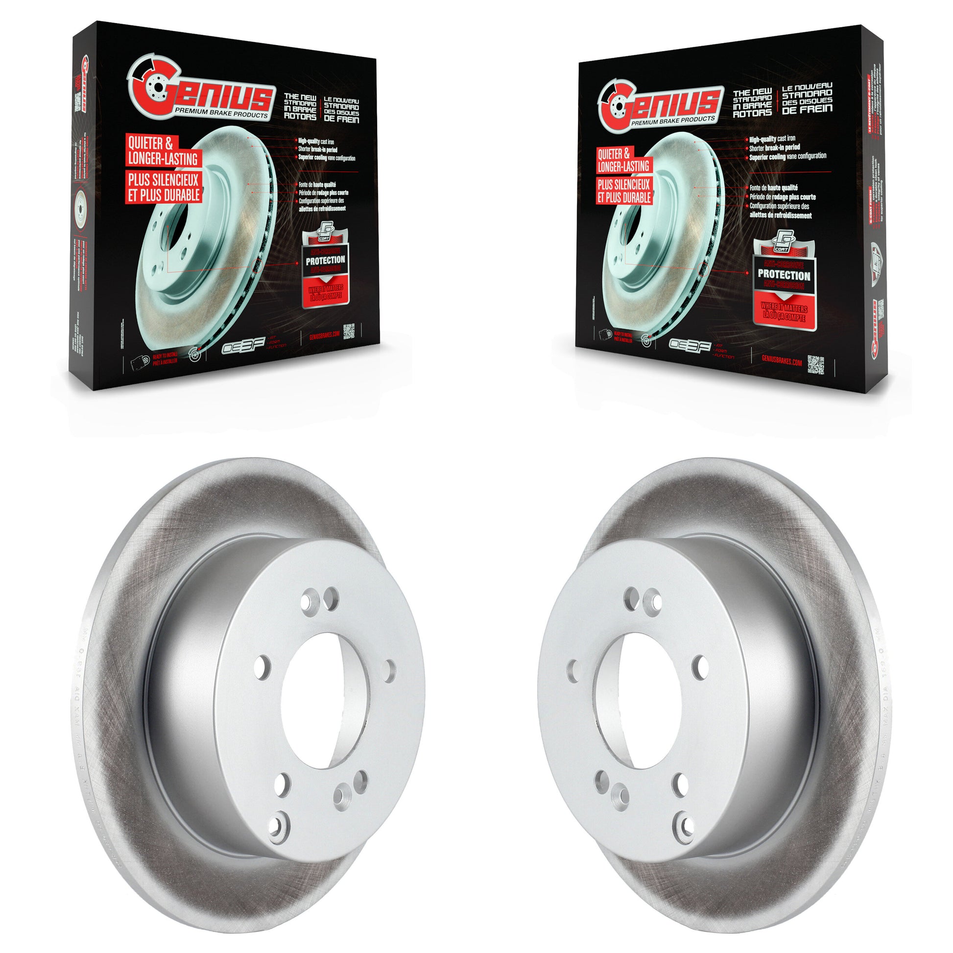 Genius KG-100599 Disc Brake Rotor for 2007-2012 Kia Rondo - Rear