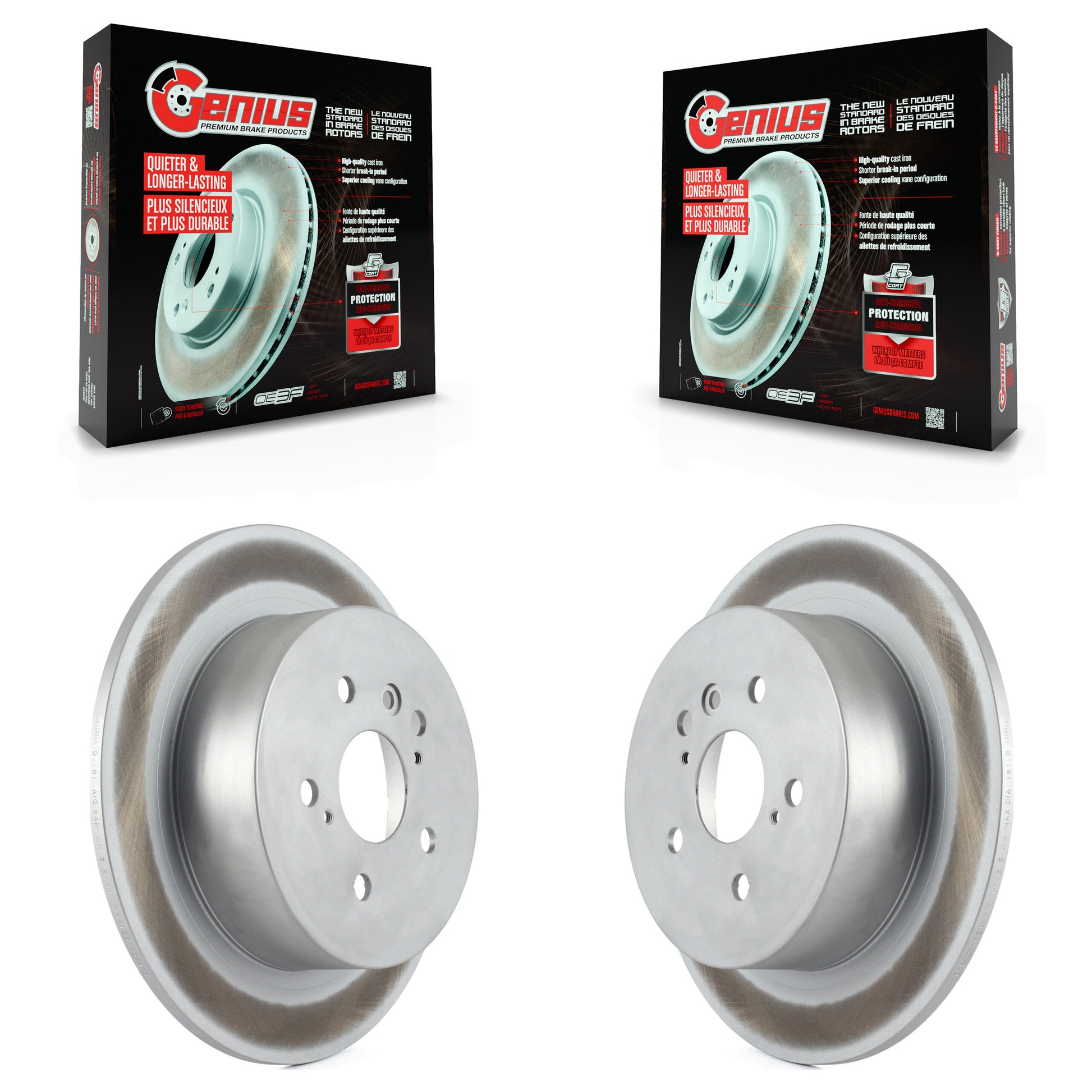 Genius KG-100604 Disc Brake Rotor for 2008-2013 Toyota Highlander - Rear
