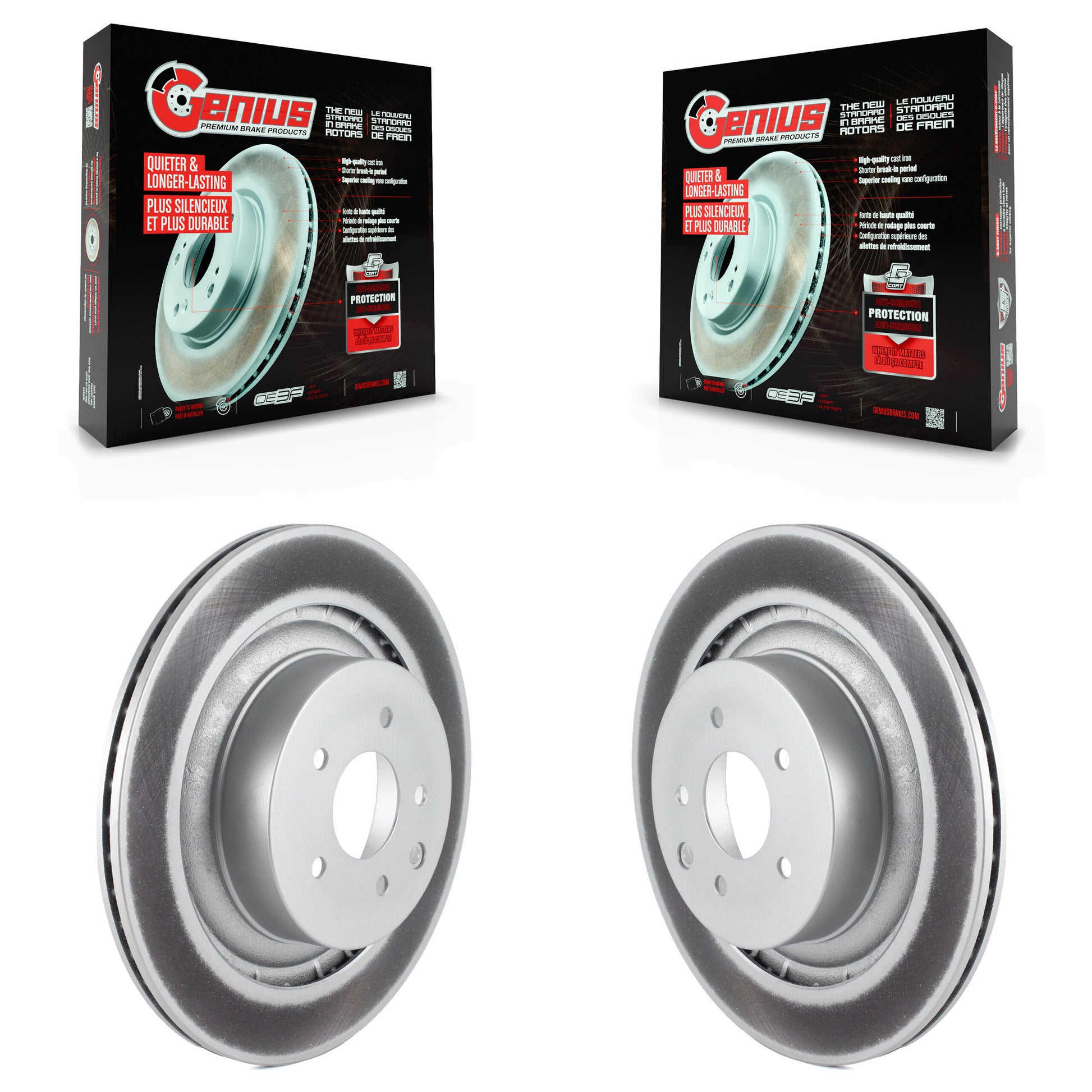 Genius KG-100609 Disc Brake Rotor for 2008-2024 Nissan Z, INFINITI Q60 and More - Rear