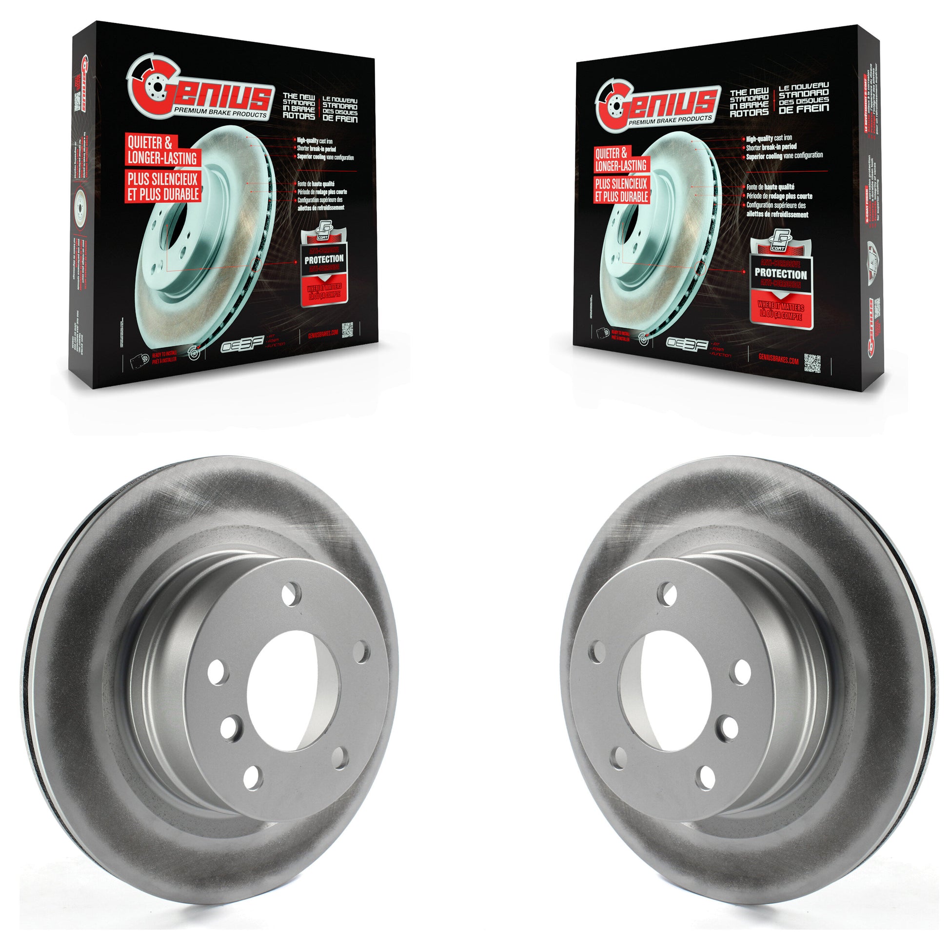 Genius KG-100613 Disc Brake Rotor for 2008-2013 BMW 128i - Rear