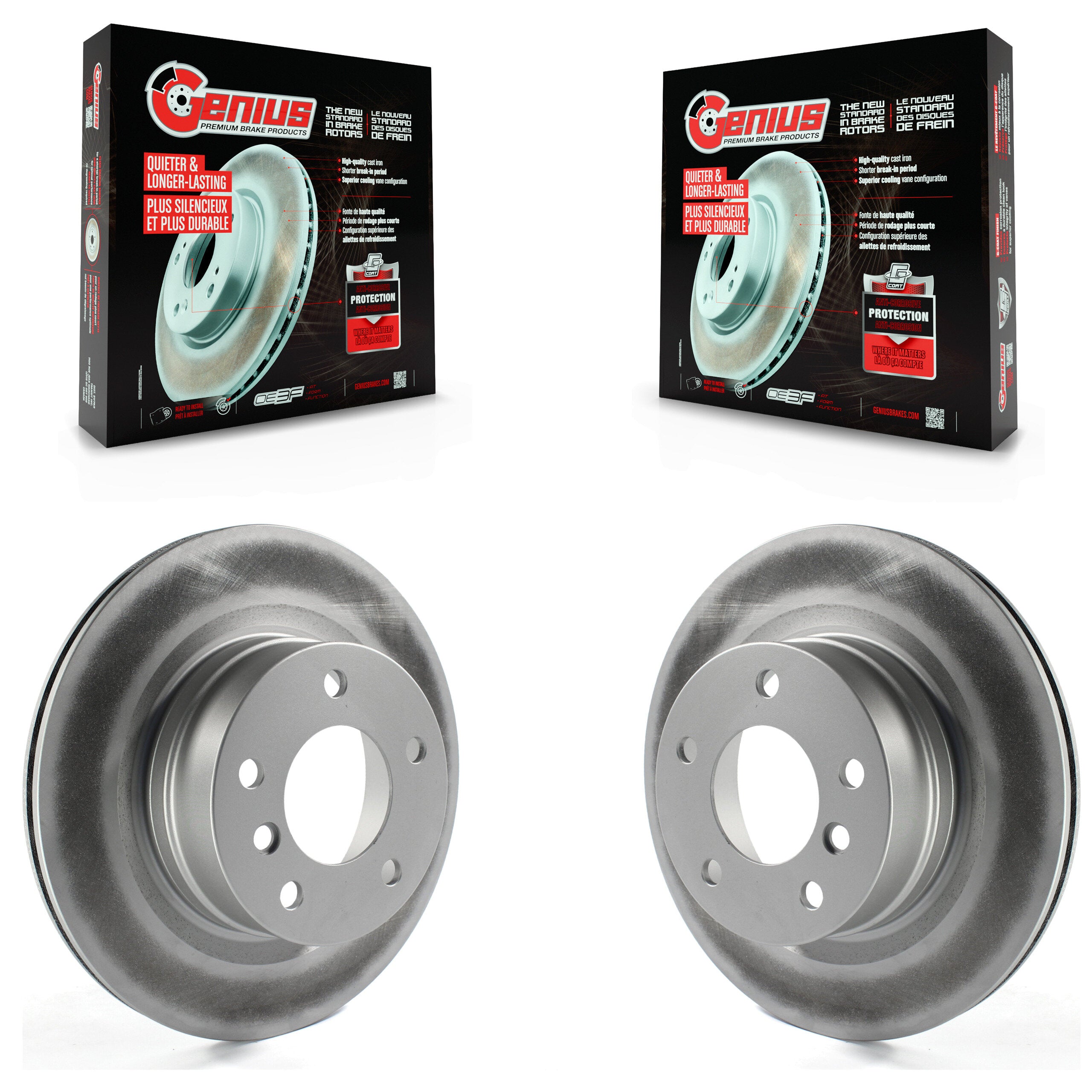 Genius KG-100613 Disc Brake Rotor for 2008-2013 BMW 128i - Rear