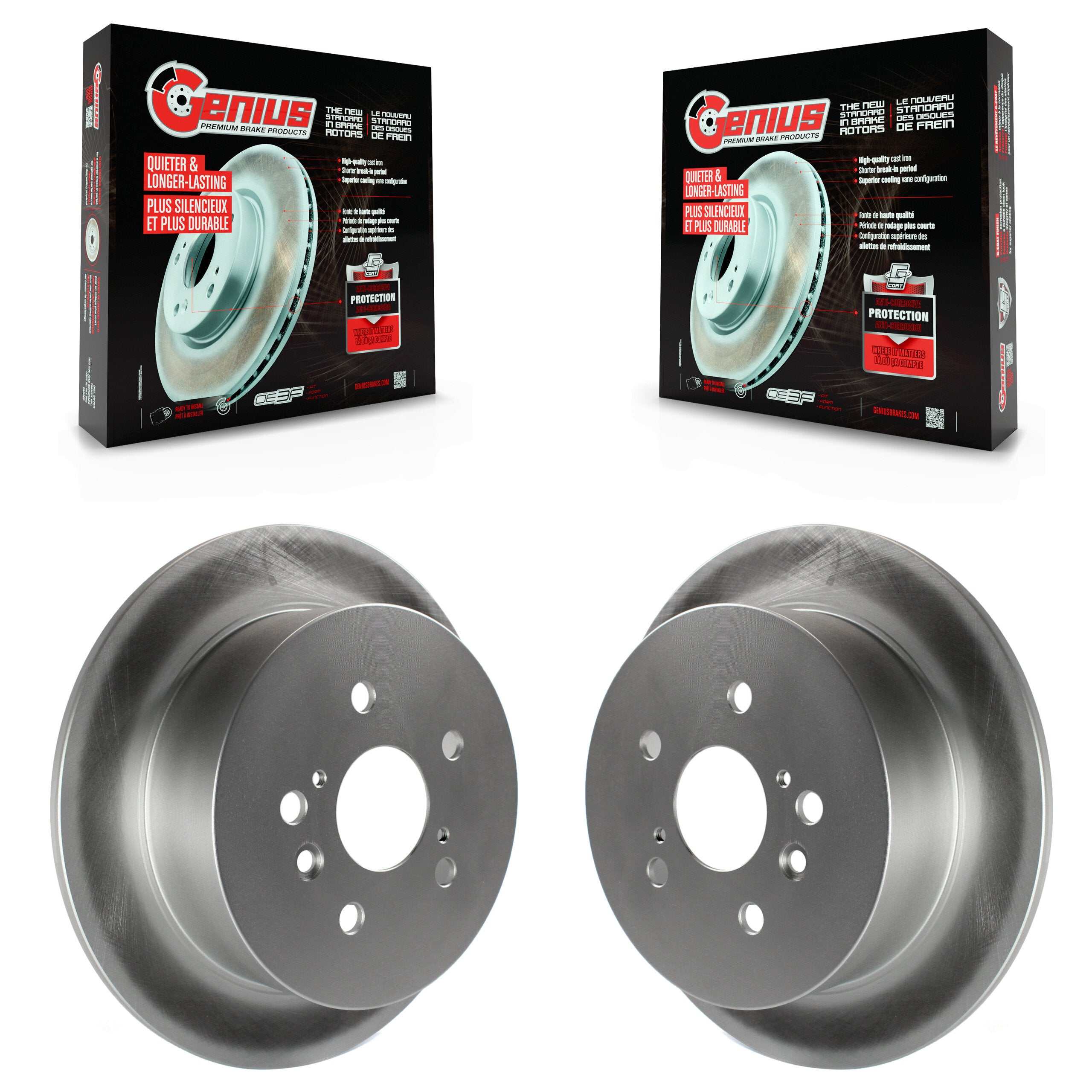 Genius KG-100617 Disc Brake Rotor for 2009-2016 Toyota Venza - Rear