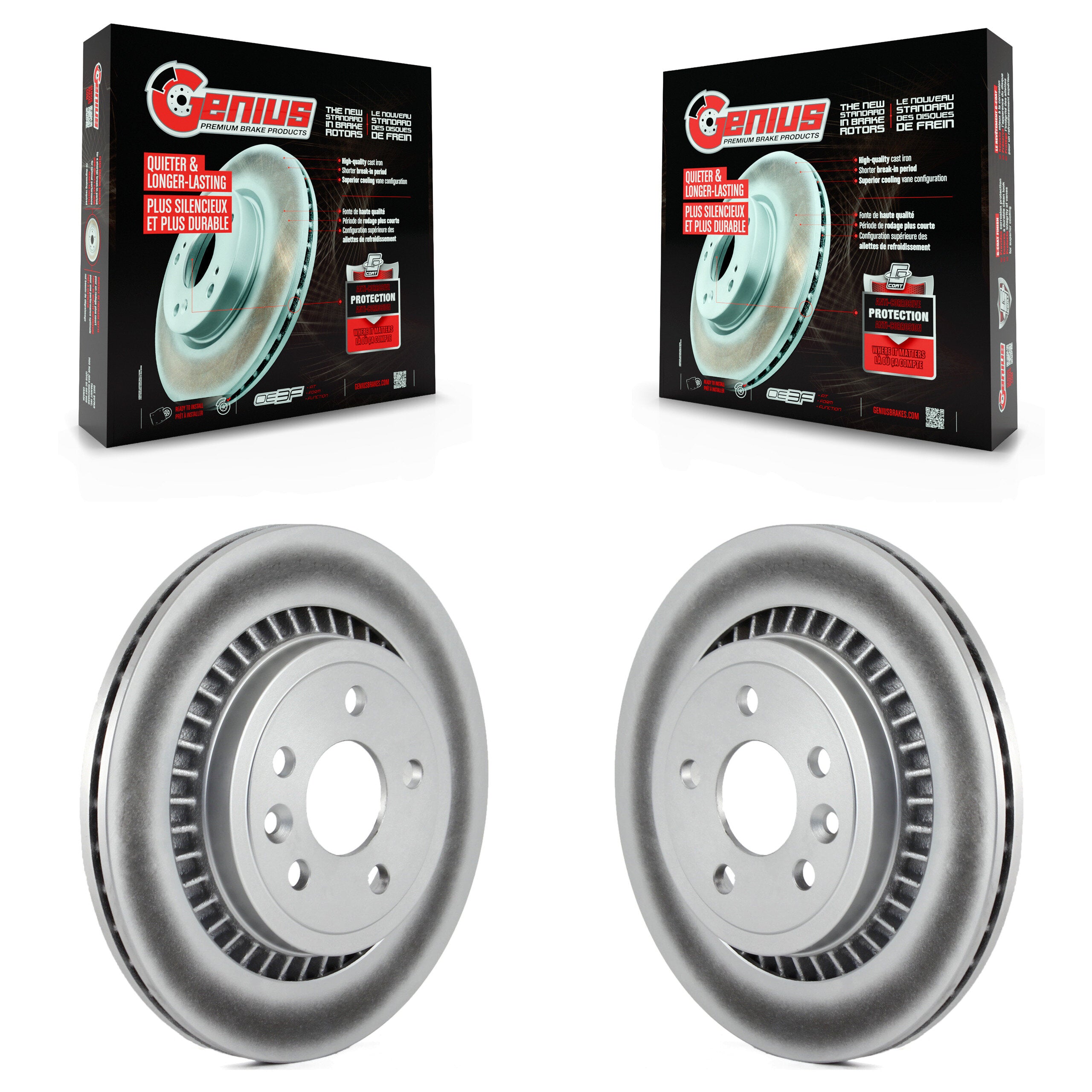 Genius KG-100625 Disc Brake Rotor for 2010-2017 Volvo XC60 - Rear
