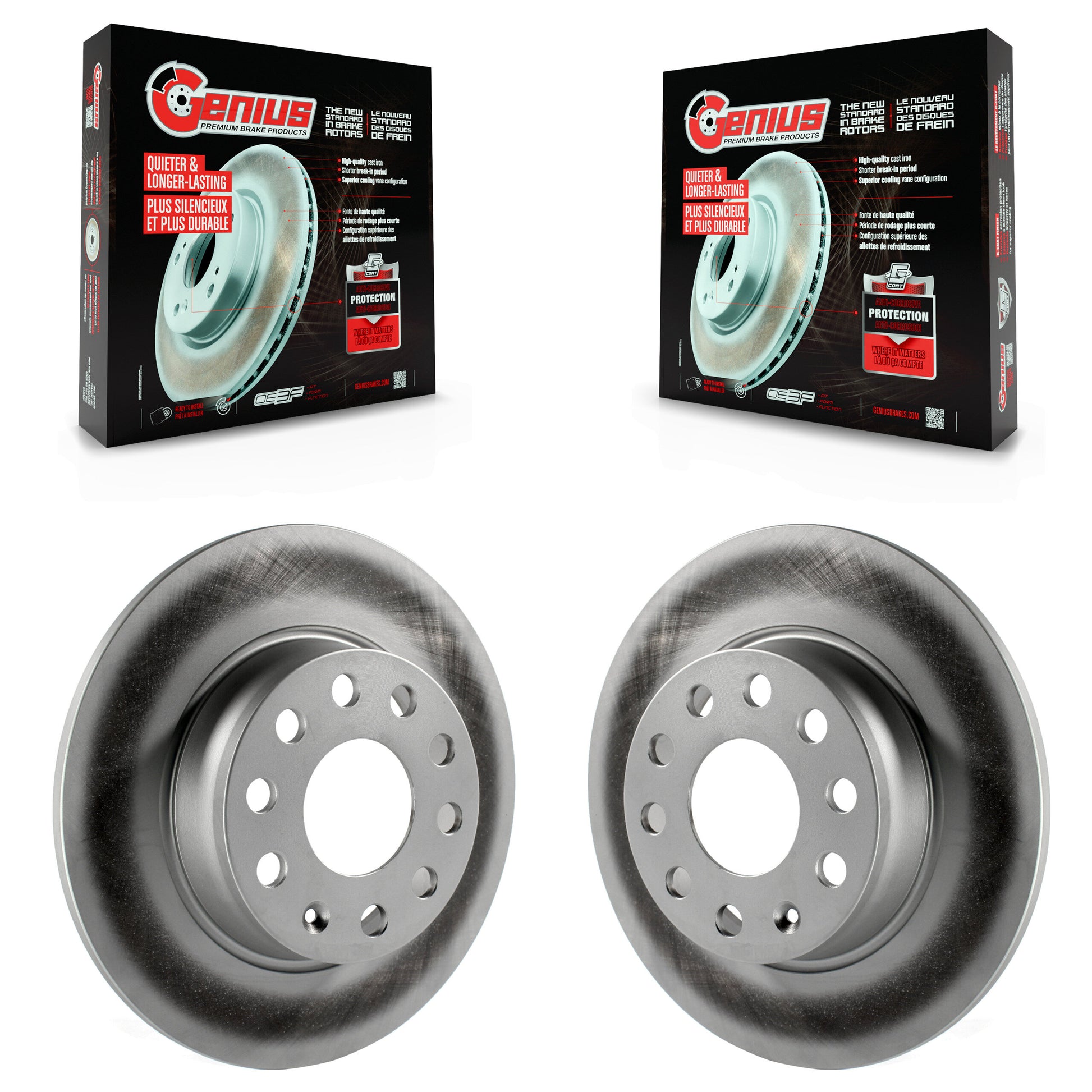 Genius KG-100630 Disc Brake Rotor for 2009-2023 Audi A3, Audi A3 Quattro and More - Rear