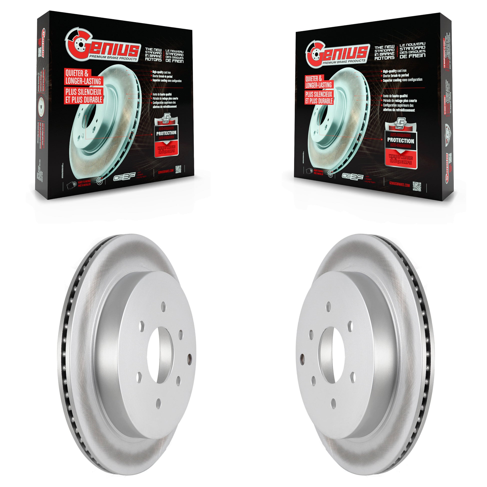 Genius KG-100634 Disc Brake Rotor for 2011-2024 Nissan Armada, INFINITI QX80, INFINITI QX56 - Rear