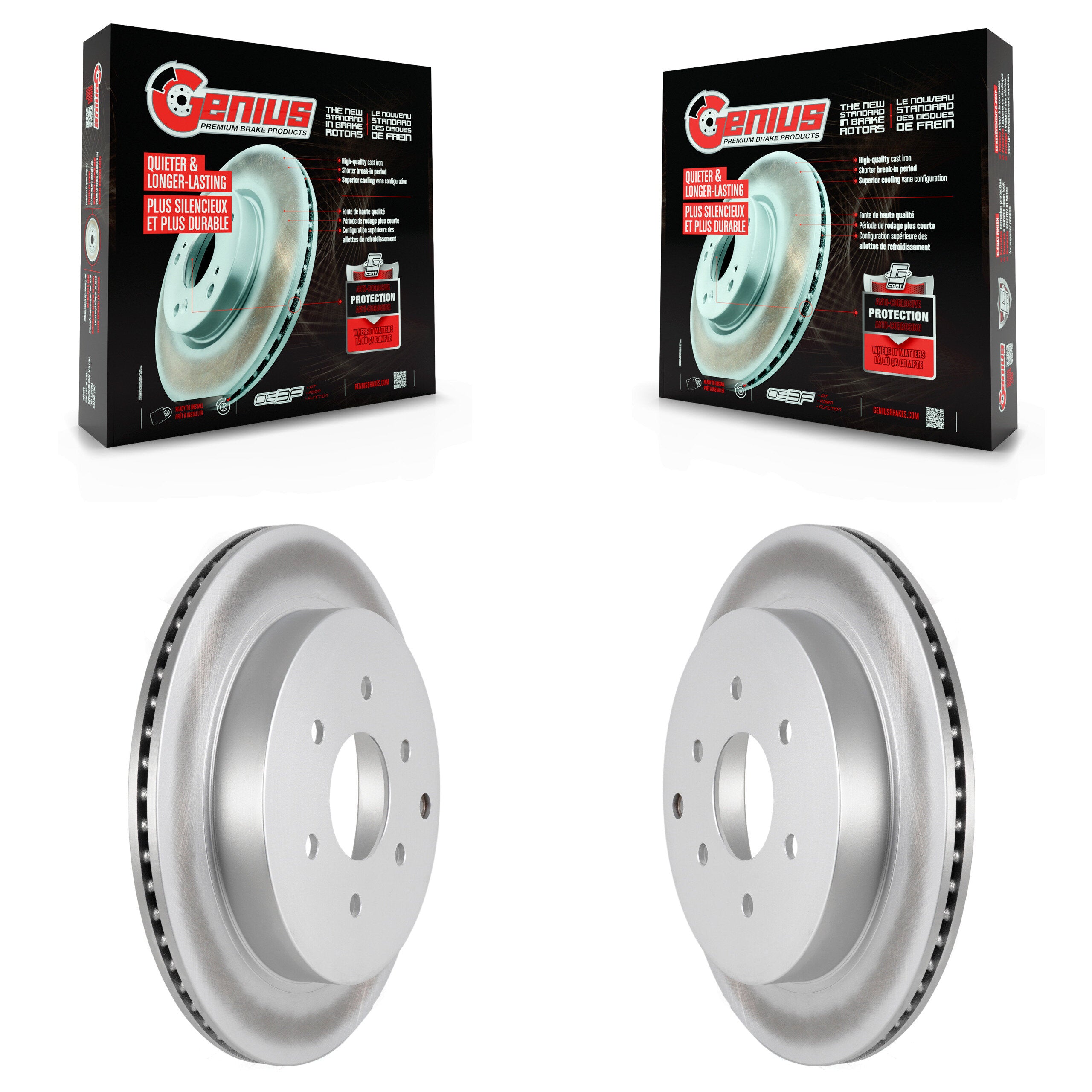 Genius KG-100634 Disc Brake Rotor for 2011-2024 Nissan Armada, INFINITI QX80, INFINITI QX56 - Rear