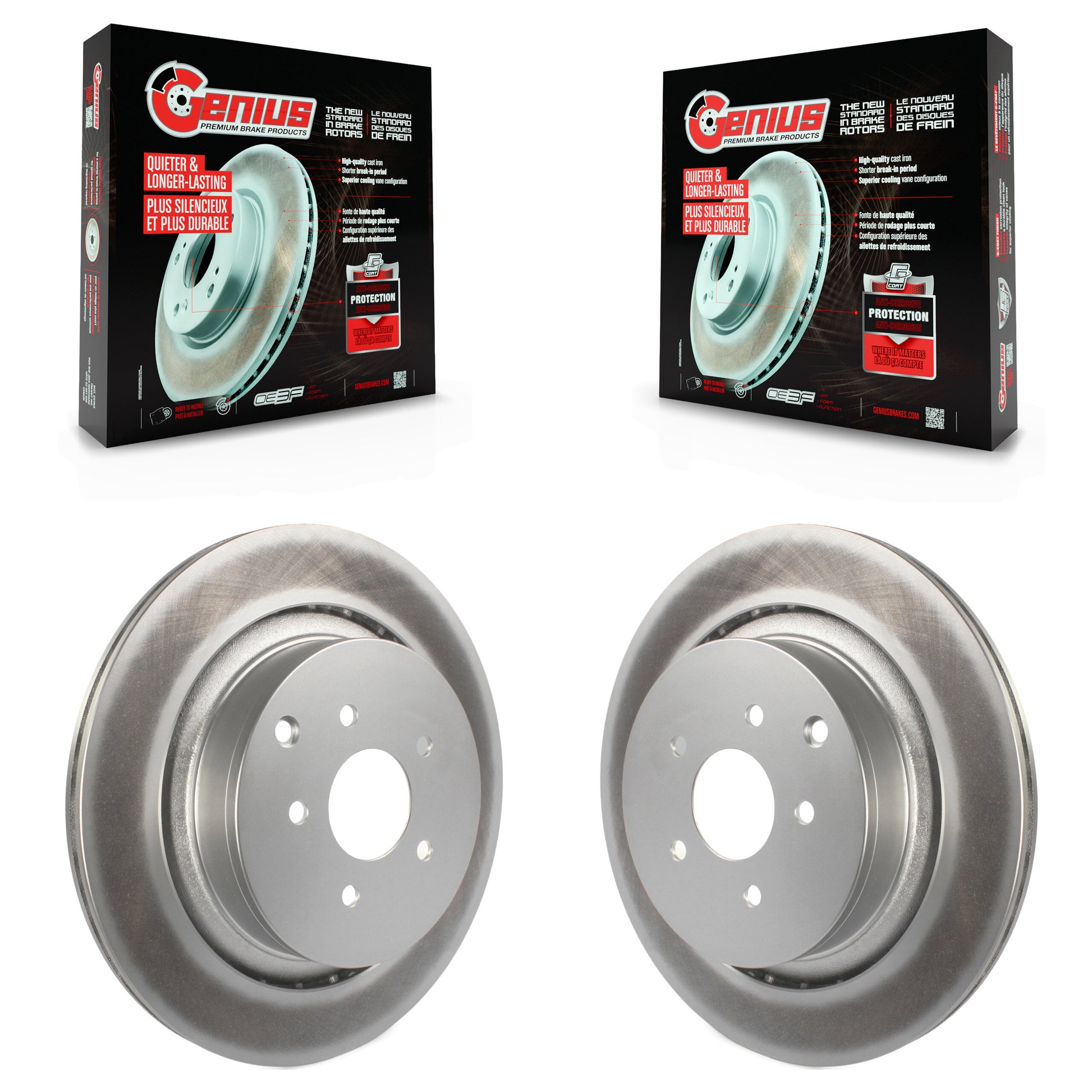 Genius KG-100644 Disc Brake Rotor for 2009-2024 INFINITI Q60, INFINITI Q70L and More - Rear