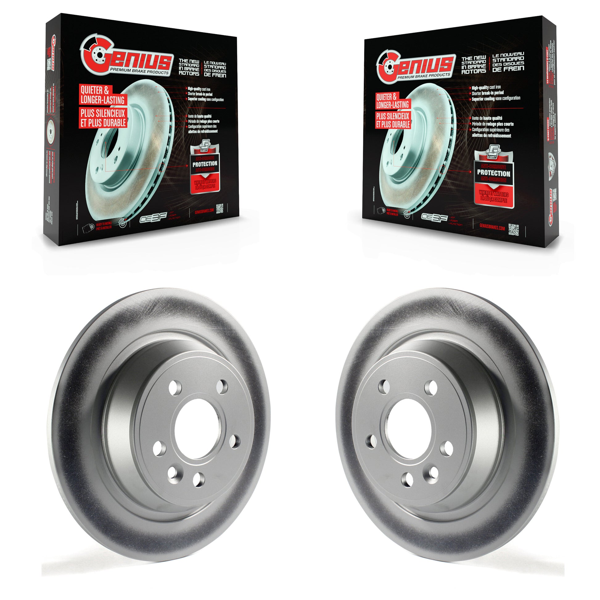 Genius KG-100645 Disc Brake Rotor for 2012-2015 Land Rover Range Rover Evoque - Rear