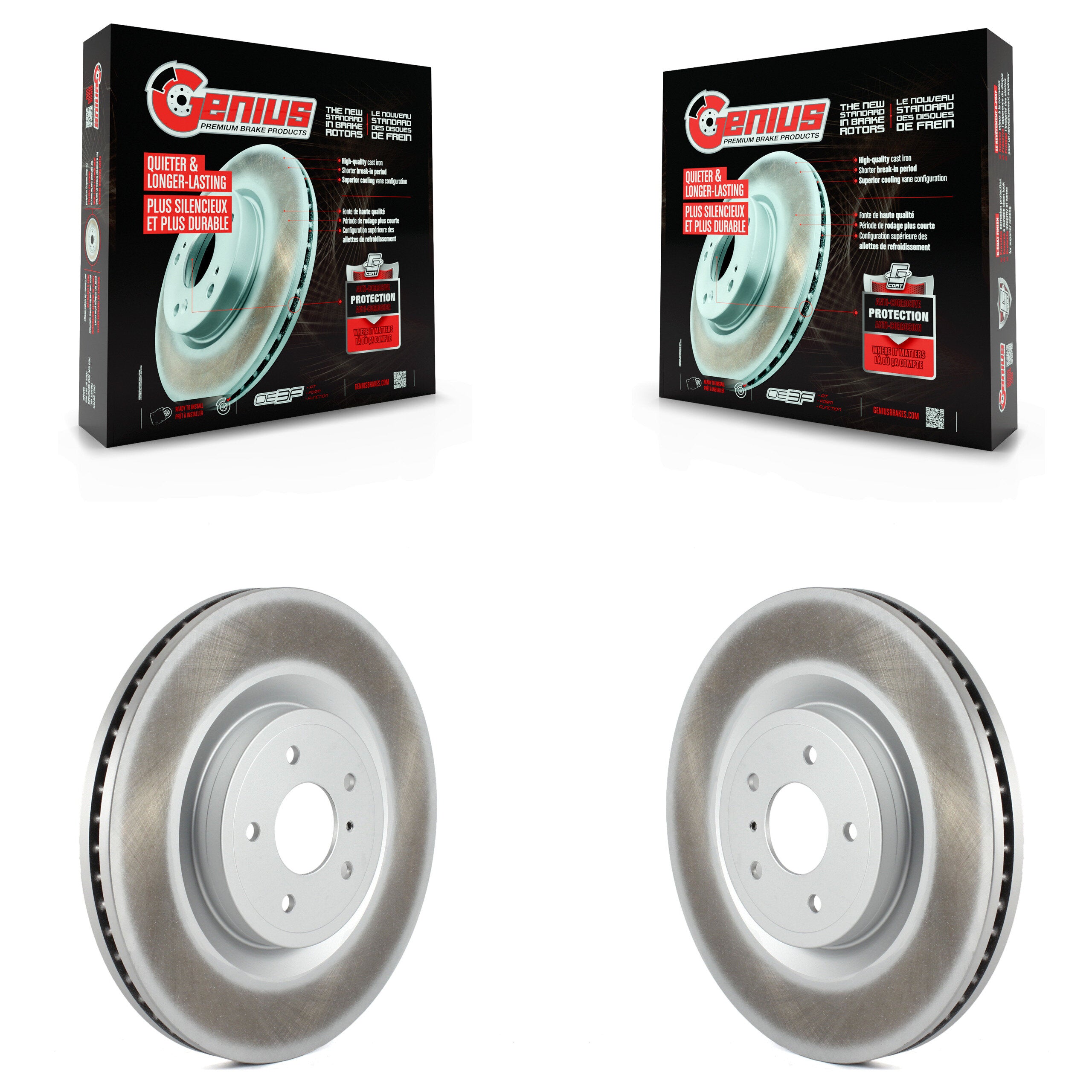 Genius KG-100649 Disc Brake Rotor for 2012-2021 Nissan NV1500, Nissan NV2500, Nissan NV3500 - Rear