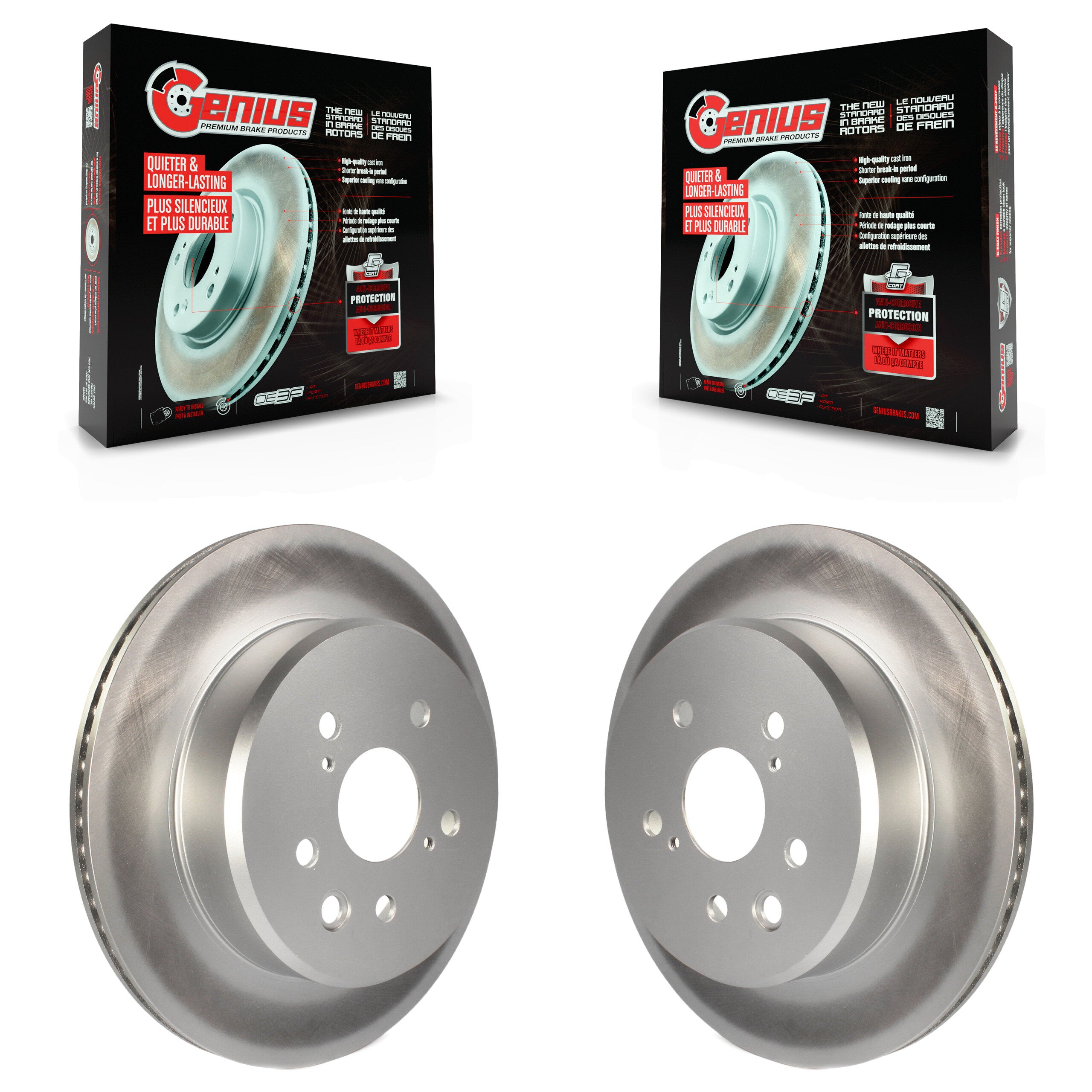 Genius KG-100651 Disc Brake Rotor for 2013-2021 Lexus GS300, Lexus GS200t and More - Rear
