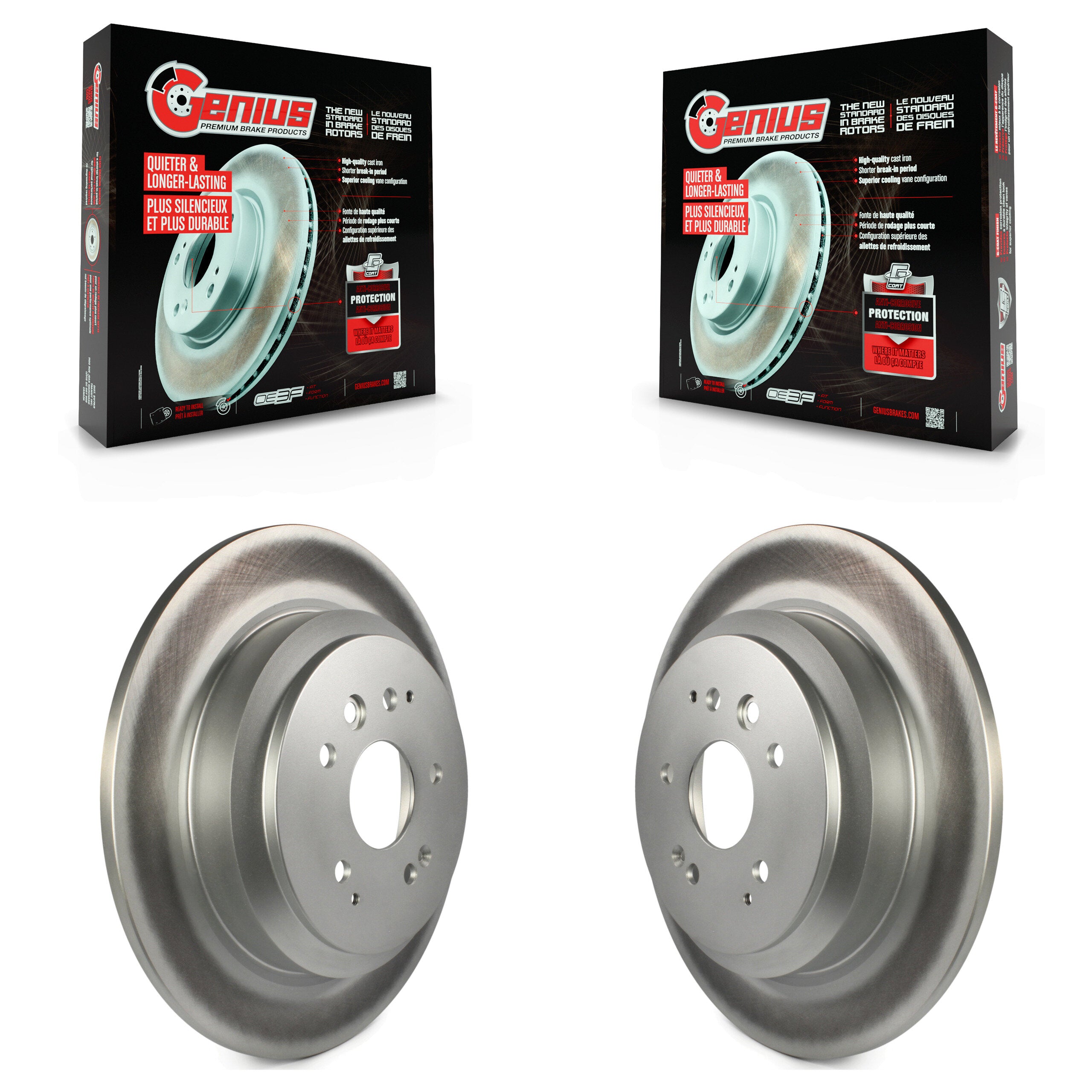 Genius KG-100658 Disc Brake Rotor for 2014-2016 Acura MDX - Rear