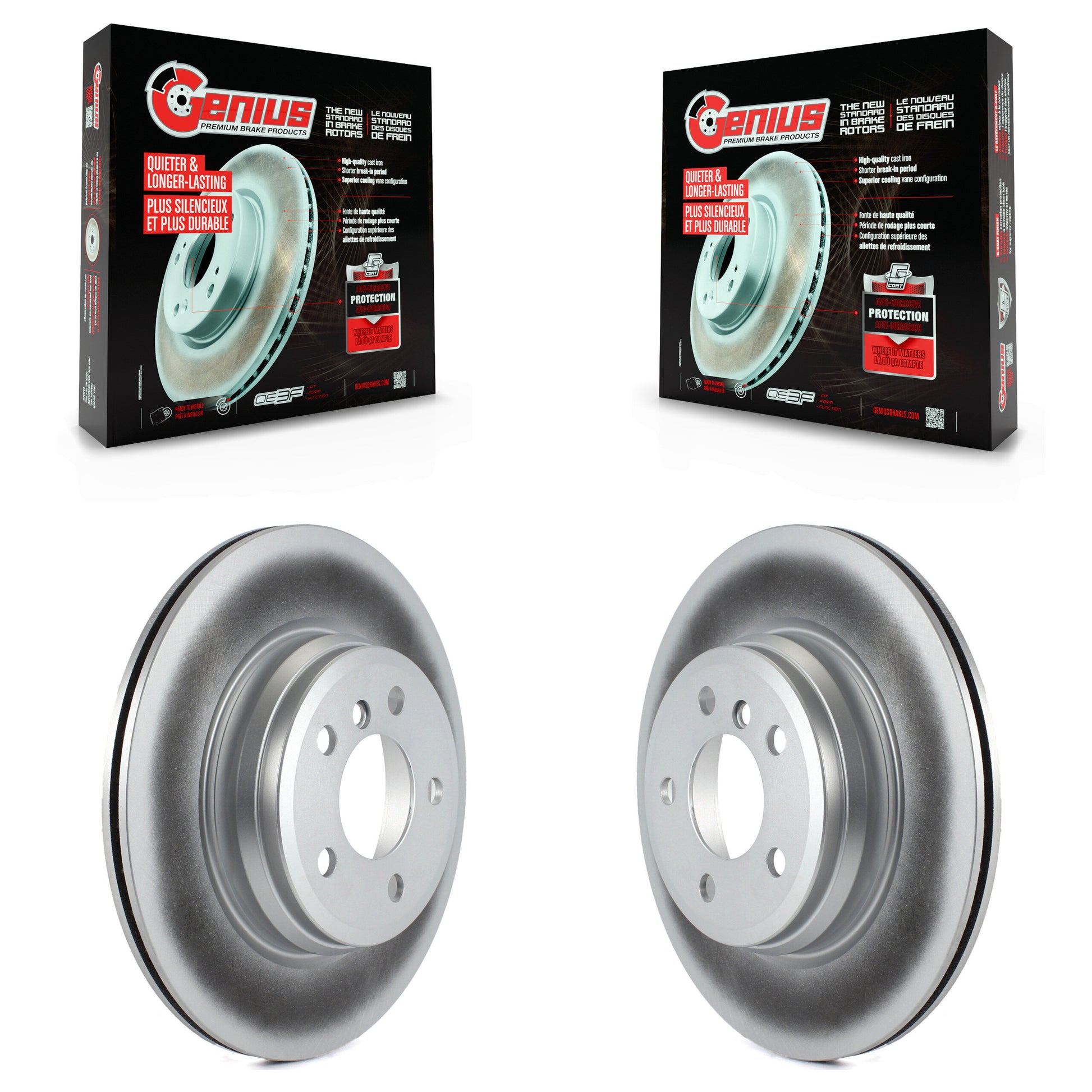 Genius KG-100659 Disc Brake Rotor for 2012-2020 BMW 330i, BMW 330i GT xDrive and More - Rear