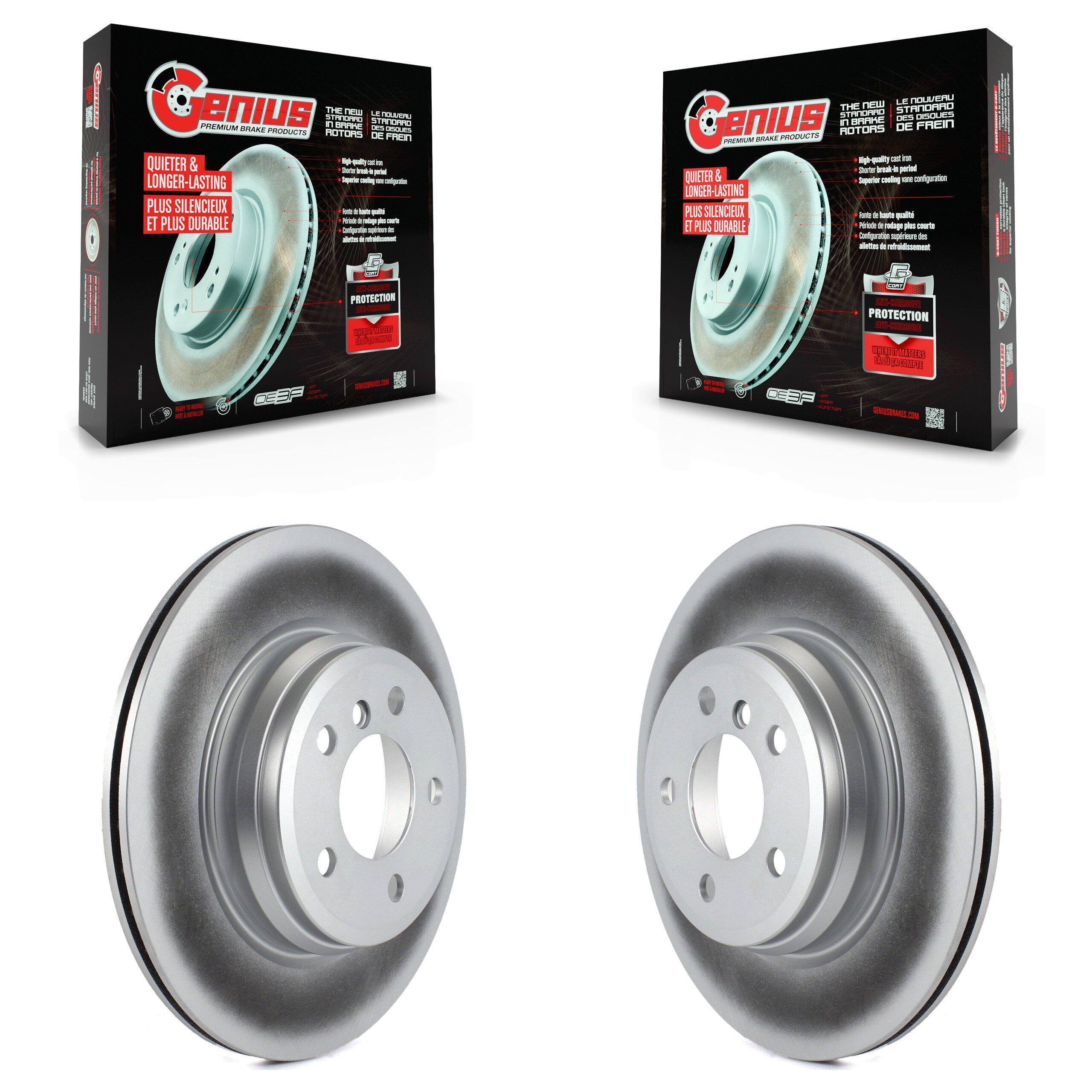 Genius KG-100659 Disc Brake Rotor for 2012-2020 BMW 330i, BMW 330i GT xDrive and More - Rear