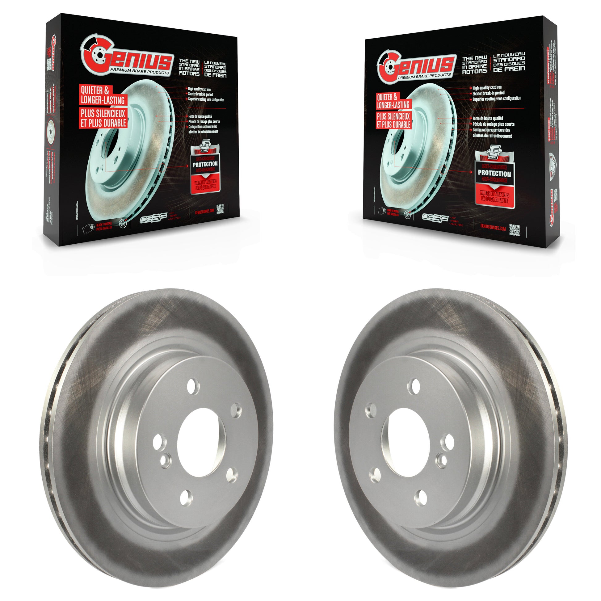 Genius KG-100661 Disc Brake Rotor for 2008-2016 Mercedes-Benz E550, Mercedes-Benz C300 and More - Rear