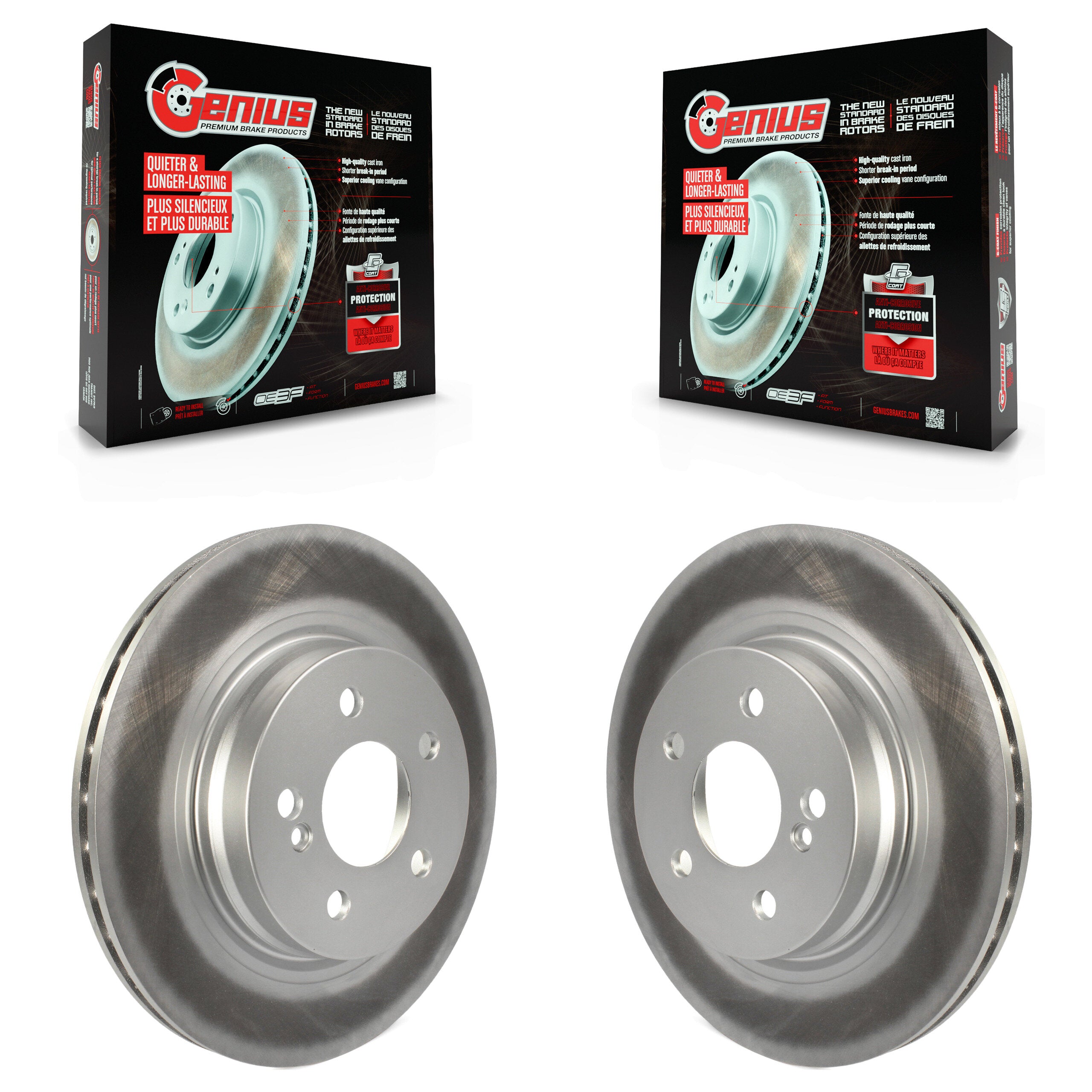 Genius KG-100661 Disc Brake Rotor for 2008-2016 Mercedes-Benz E550, Mercedes-Benz C300 and More - Rear