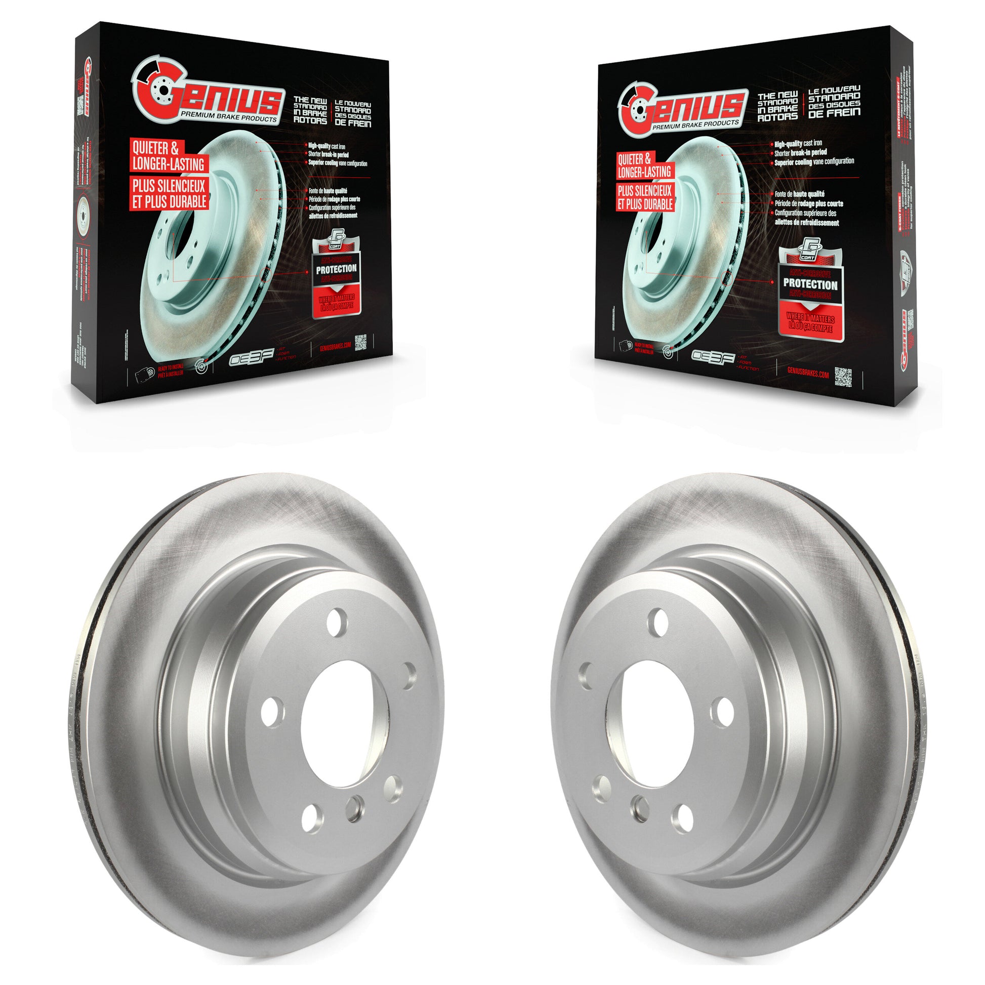 Genius KG-100662 Disc Brake Rotor for 2013-2020 BMW 328d xDrive, BMW 330i and More - Rear