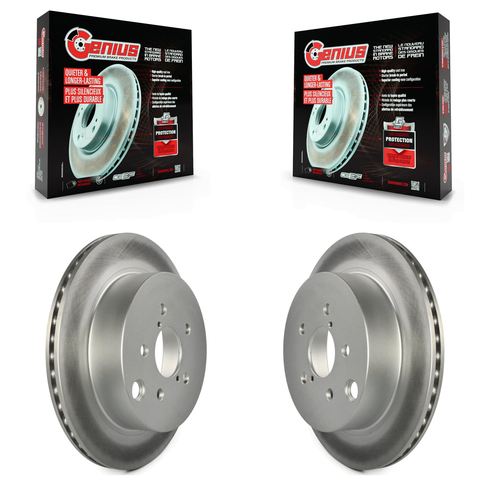 Genius KG-100666 Disc Brake Rotor for 2014-2018 Subaru Forester - Rear