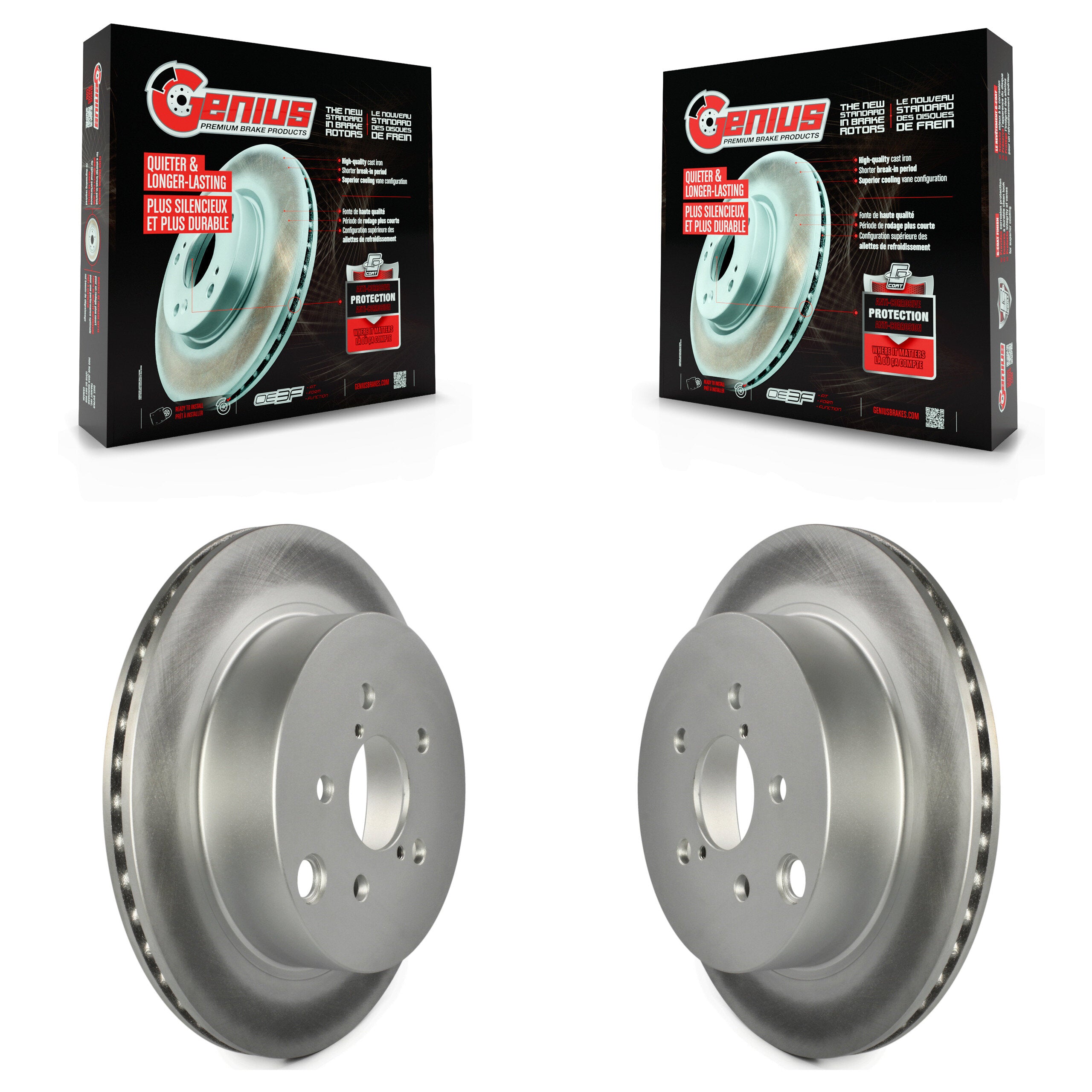 Genius KG-100666 Disc Brake Rotor for 2014-2018 Subaru Forester - Rear