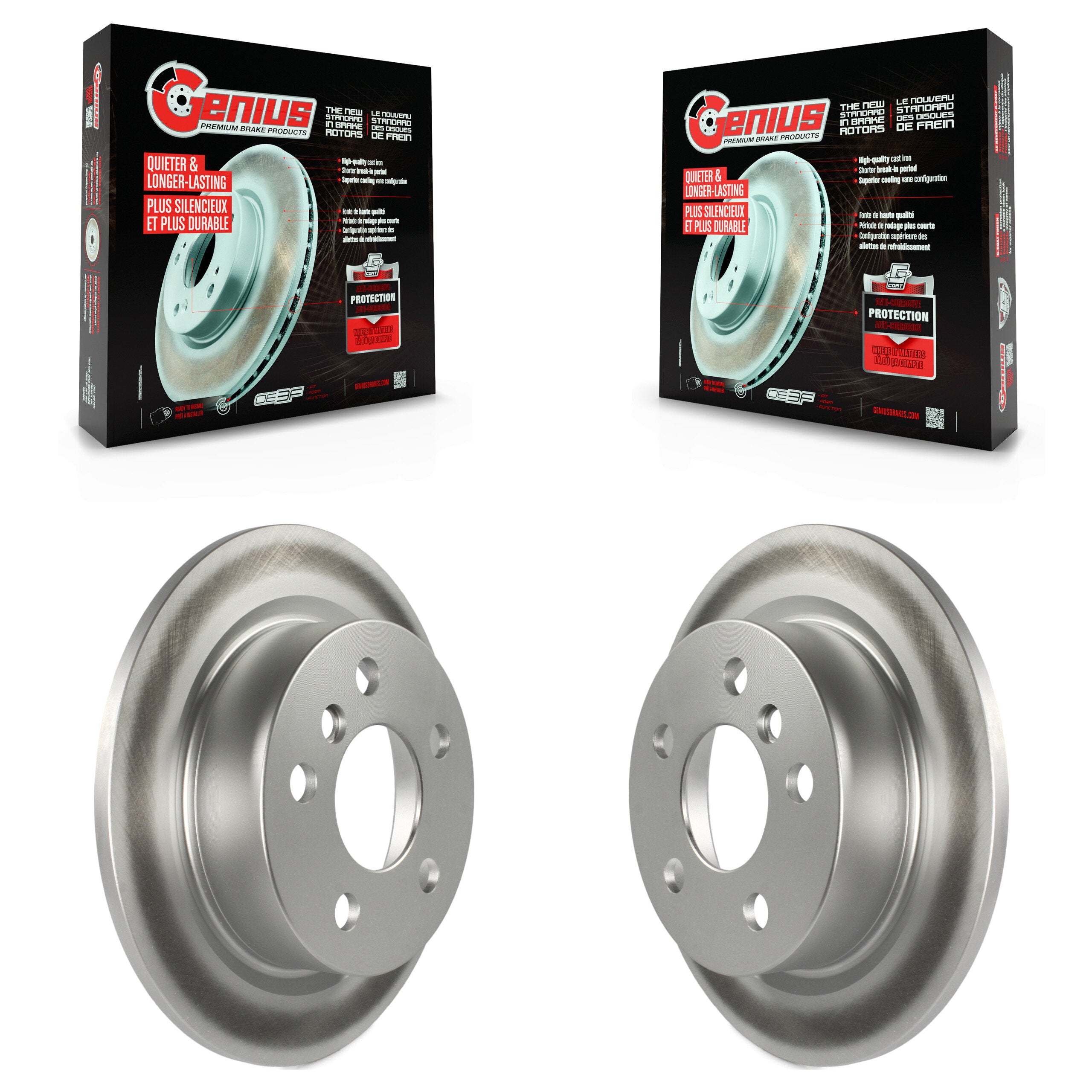 Genius KG-100669 Disc Brake Rotor for 2014-2024 Mini Cooper - Rear