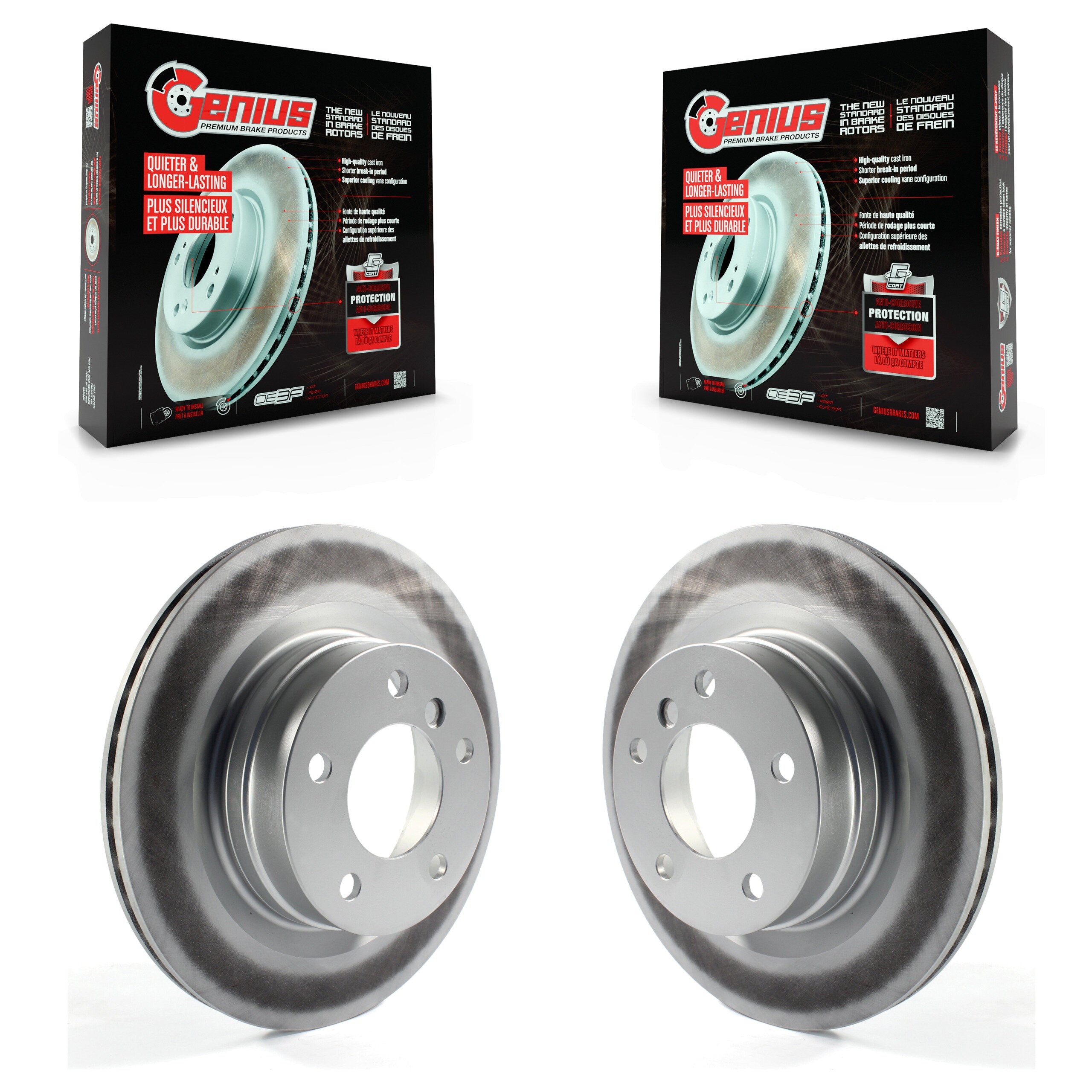 Genius KG-100675 Disc Brake Rotor for 2012-2021 BMW 230i, BMW 230i xDrive and More - Rear