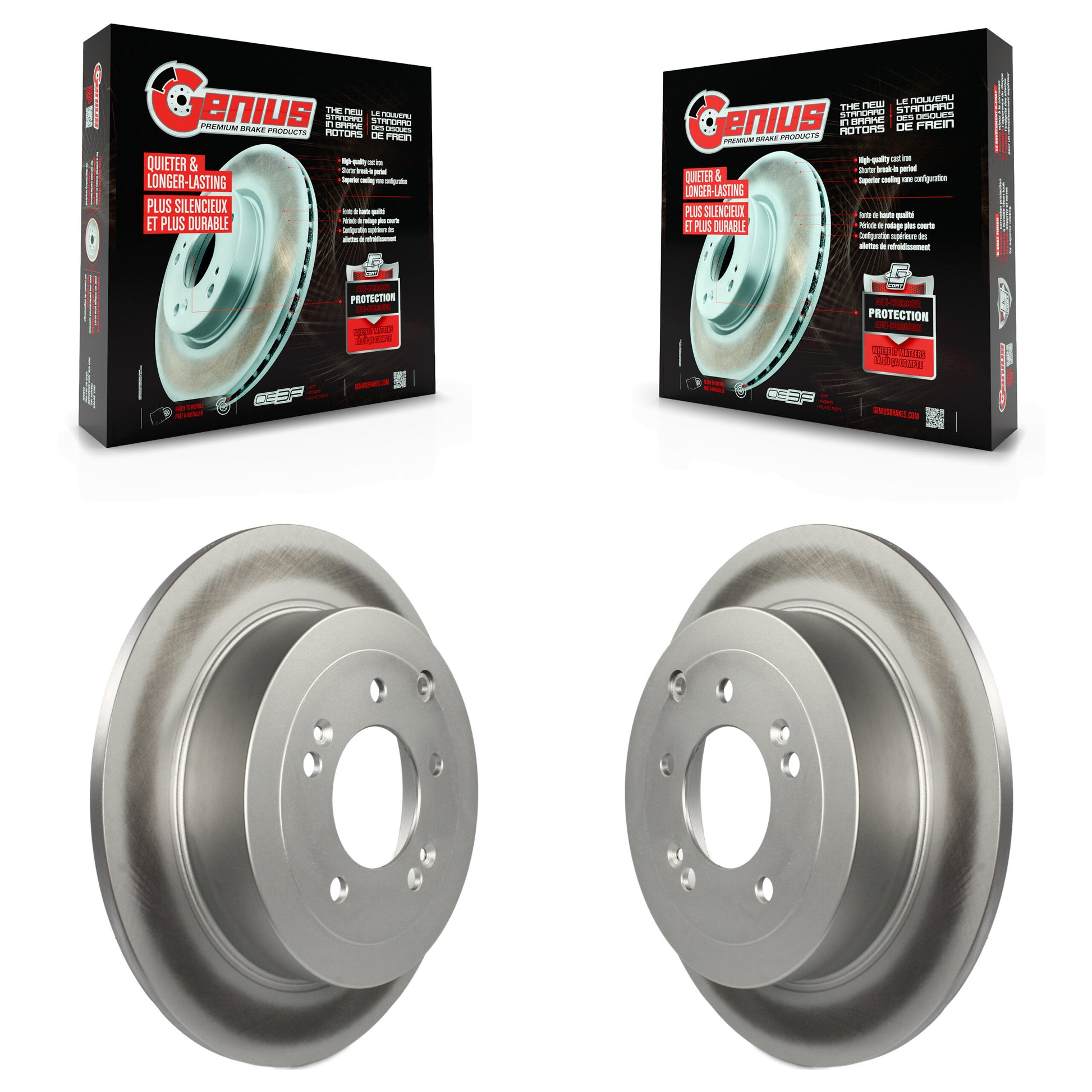 Genius KG-100677 Disc Brake Rotor for 2016-2022 Hyundai Tucson, Kia Sportage - Rear