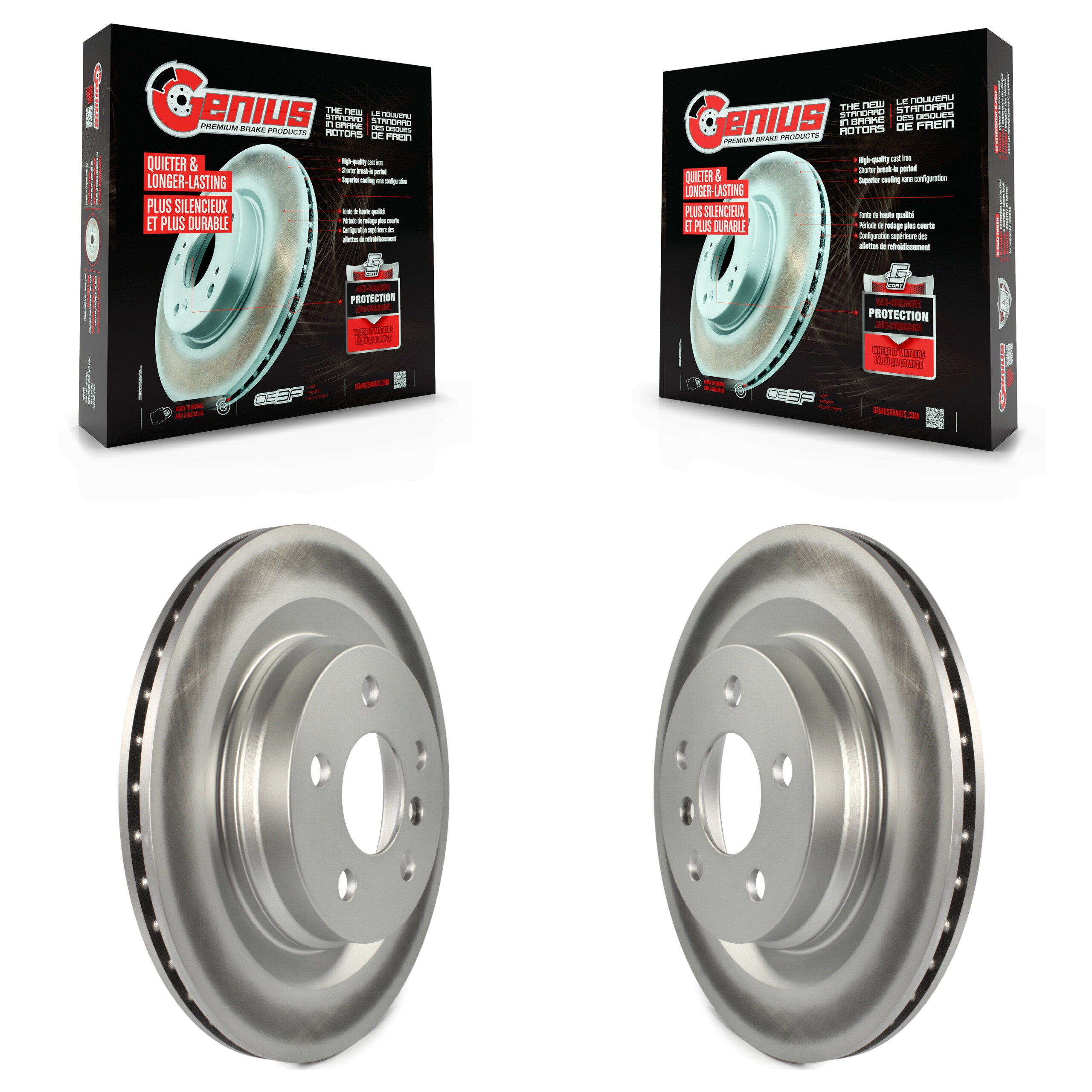 Genius KG-100678 Disc Brake Rotor for 2016-2024 BMW 228i Gran Coupe, BMW X1 and More - Rear