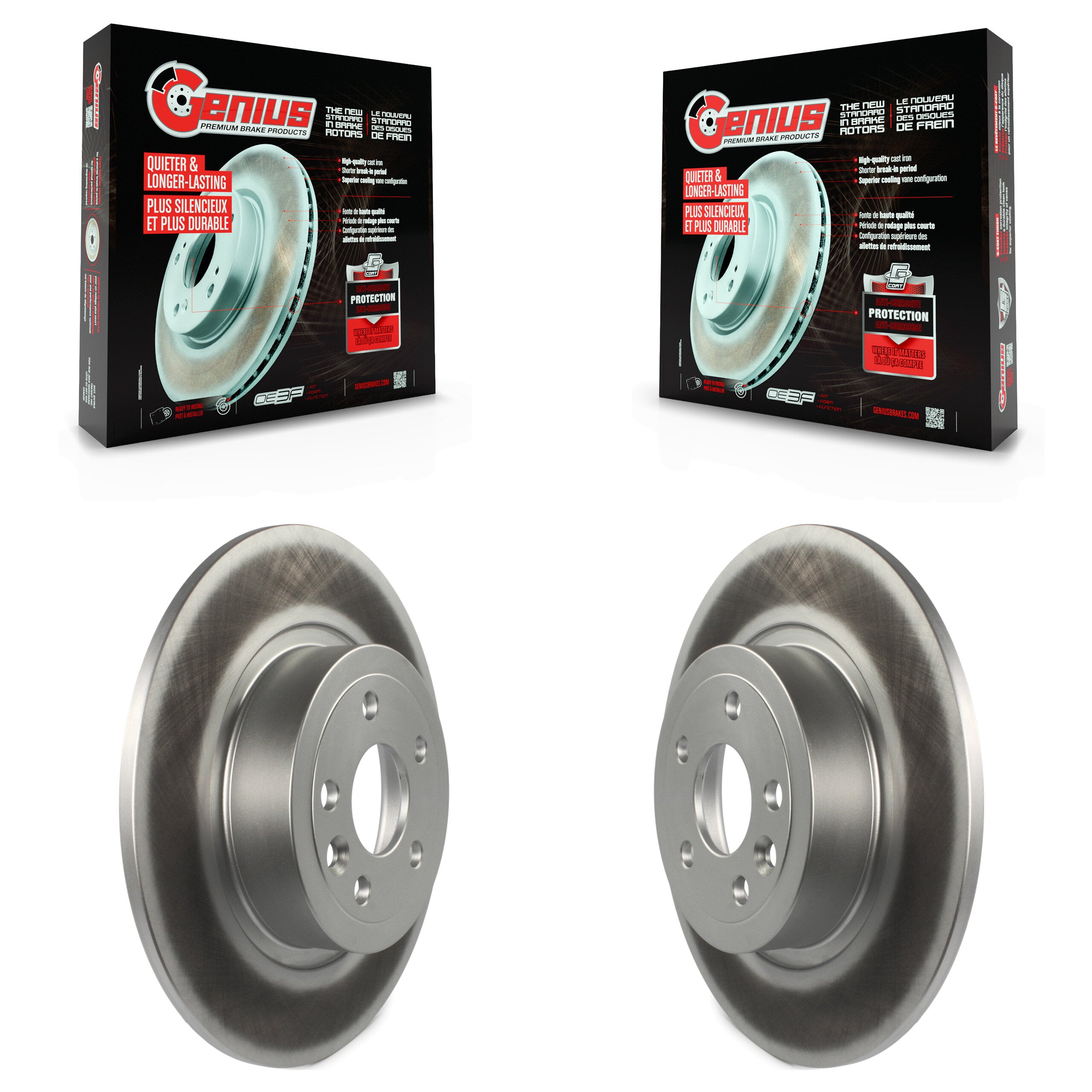 Genius KG-100679 Disc Brake Rotor for 2016-2019 Land Rover Range Rover Evoque - Rear