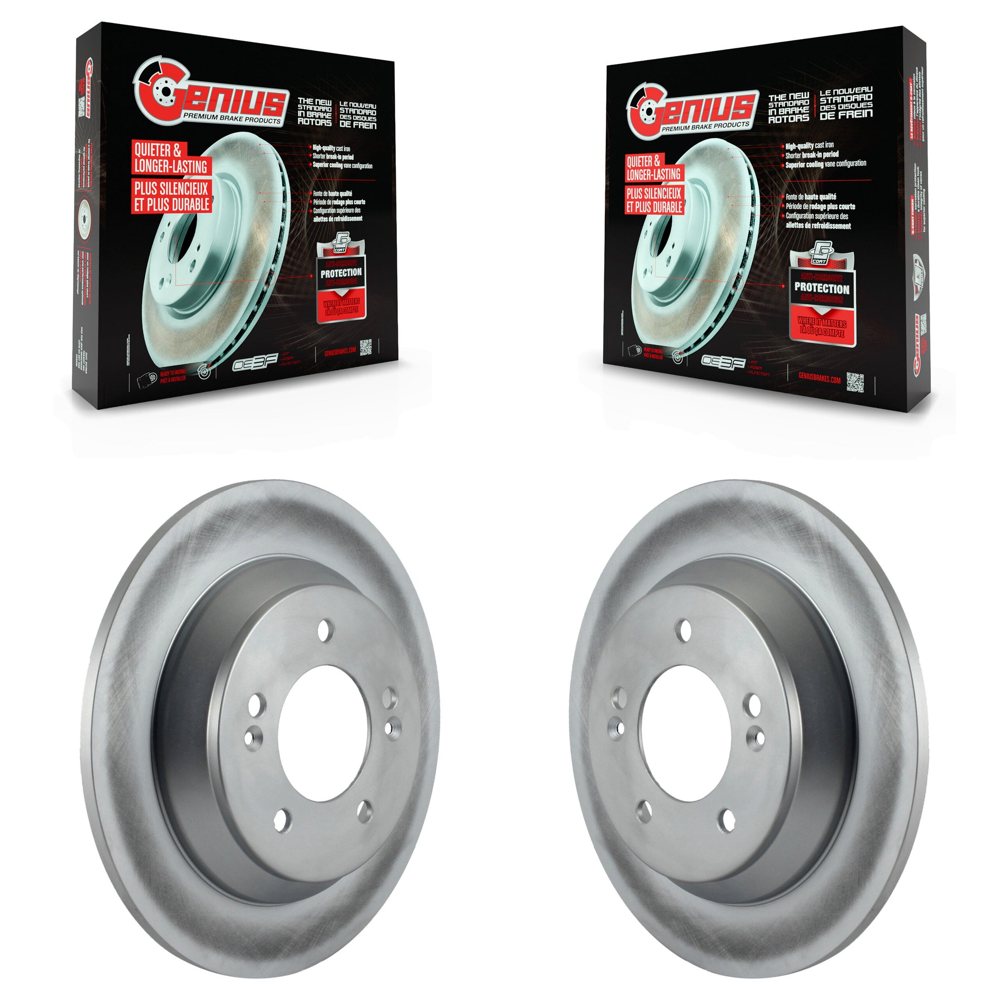 Genius KG-100683 Disc Brake Rotor for 2014-2017 Kia Rondo - Rear