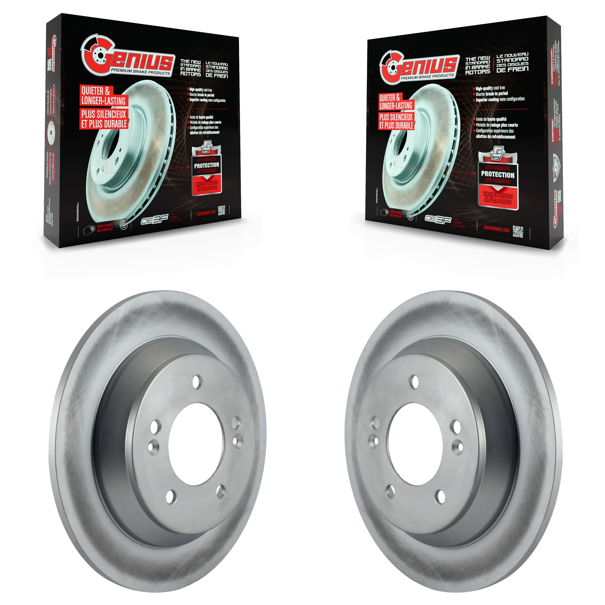 Genius KG-100683 Disc Brake Rotor for 2014-2017 Kia Rondo - Rear