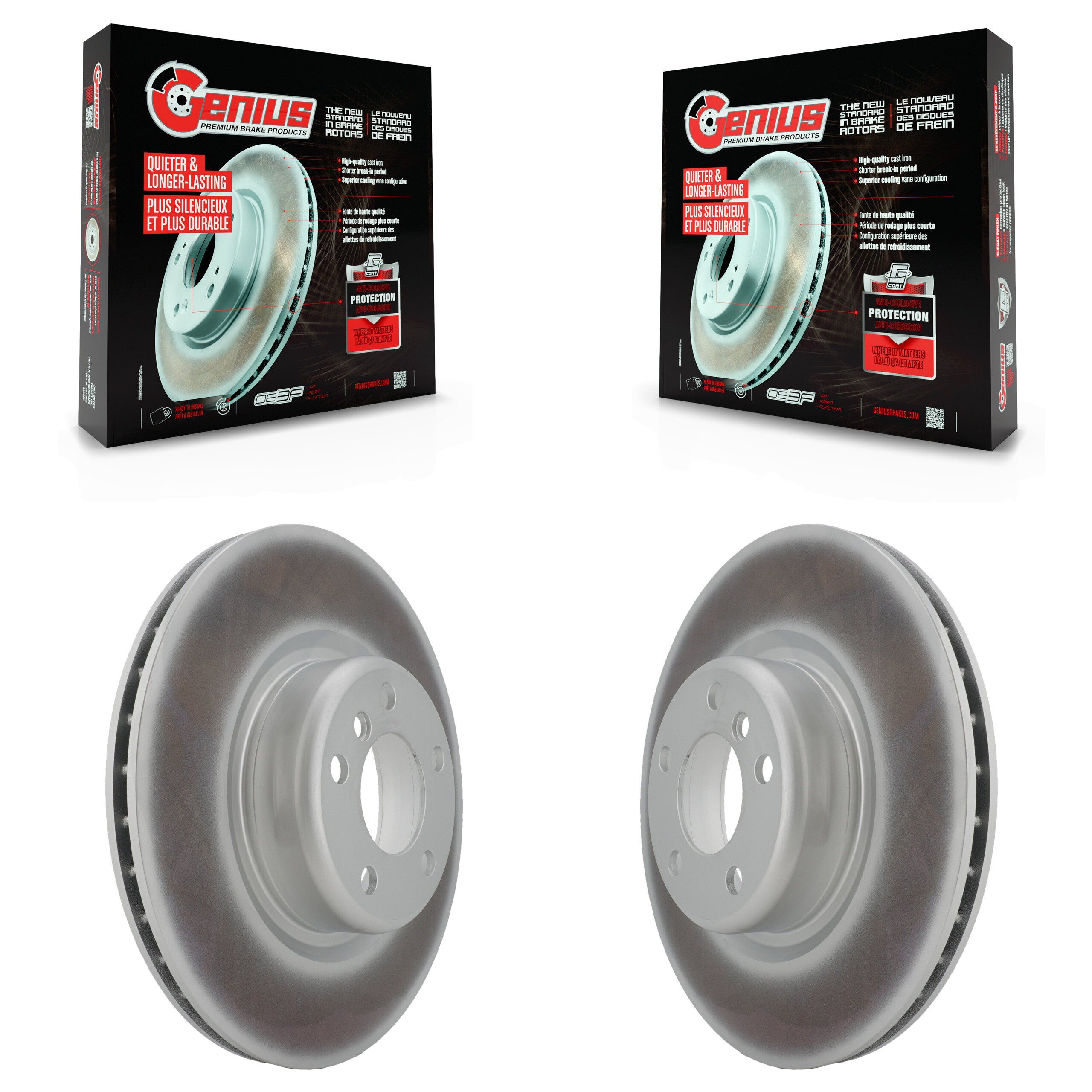 Genius KG-100685 Disc Brake Rotor for 2012-2020 BMW 230i, BMW 230i xDrive and More - Rear