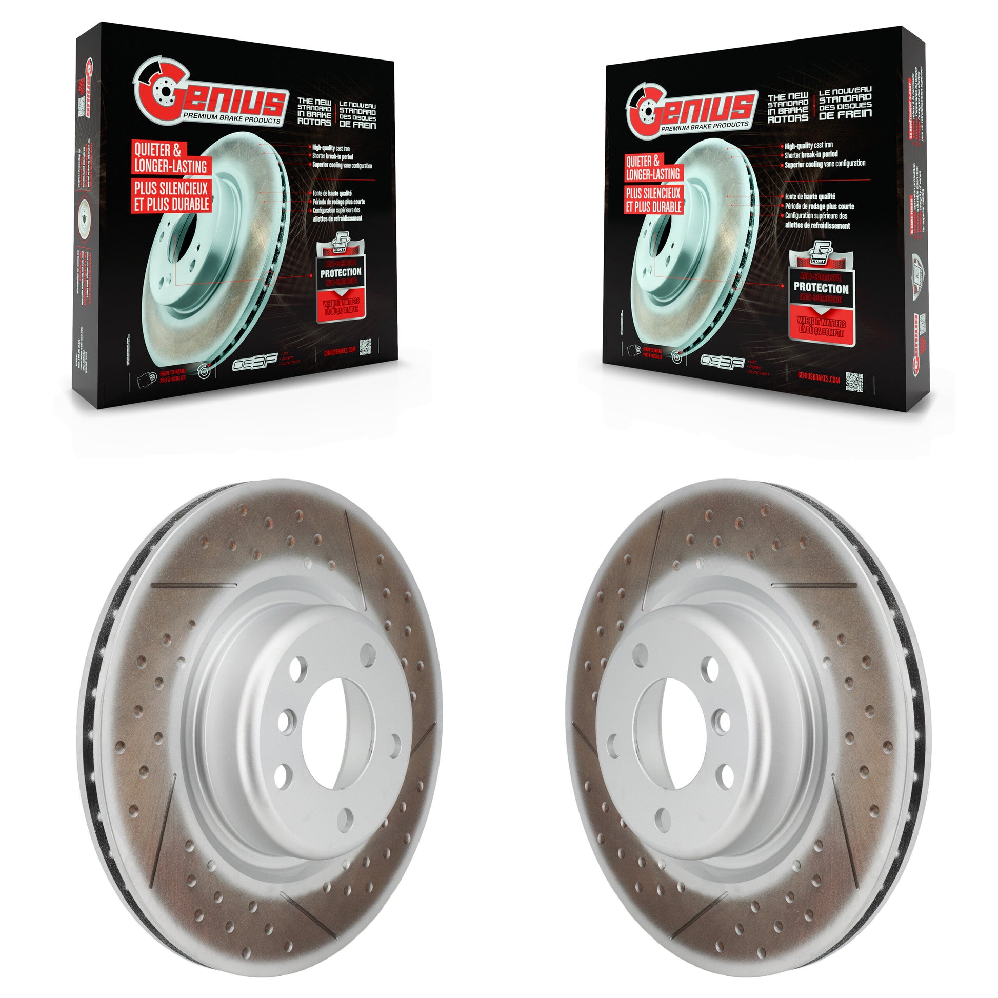 Genius KG-100686 Disc Brake Rotor for 2012-2020 BMW 230i, BMW 230i xDrive and More - Rear