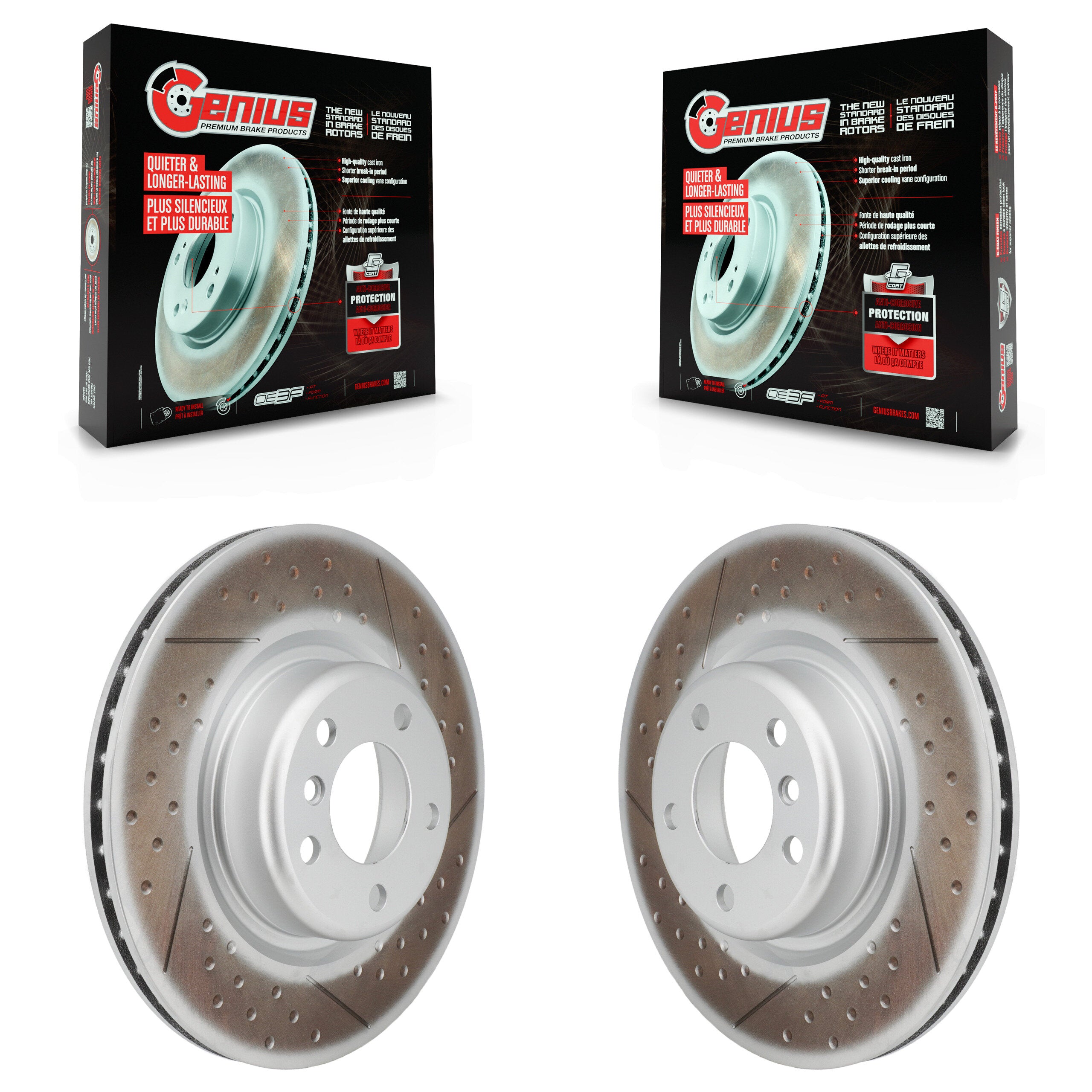 Genius KG-100686 Disc Brake Rotor for 2012-2020 BMW 230i, BMW 230i xDrive and More - Rear