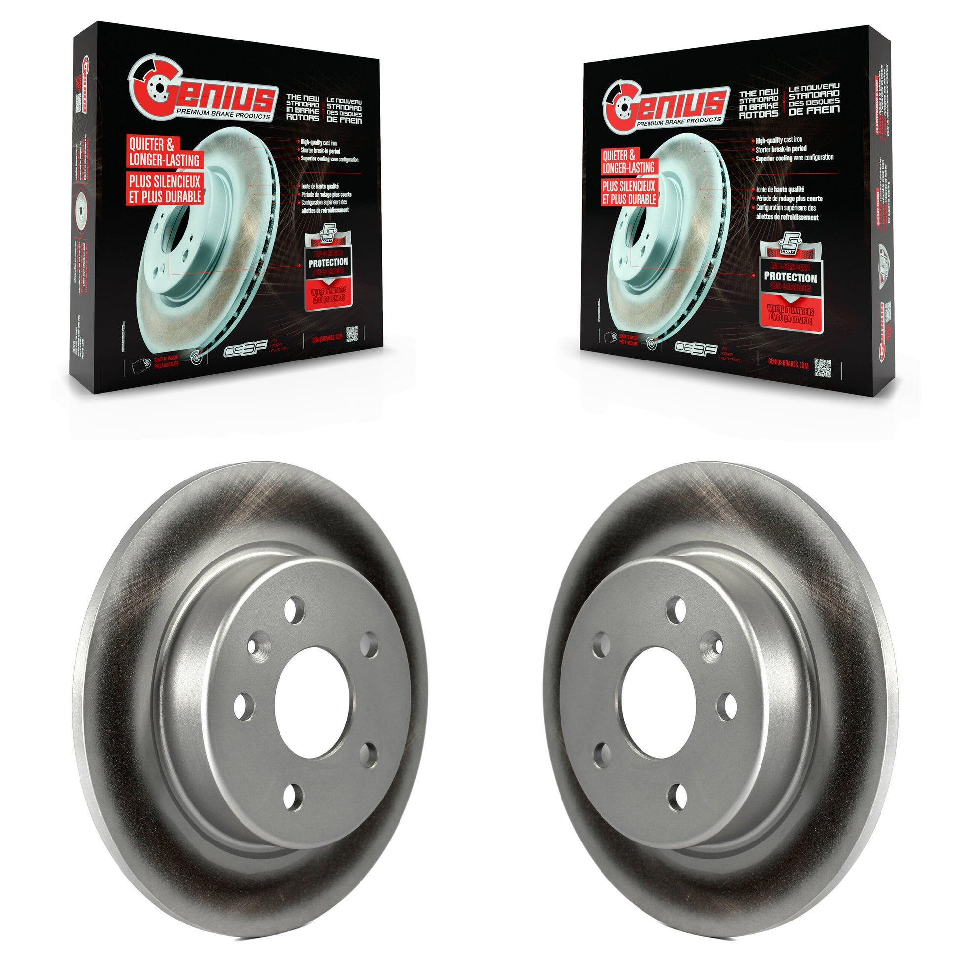Genius KG-100687 Disc Brake Rotor for 2016-2023 Chevrolet Bolt EUV, Chevrolet Bolt EV and More - Rear