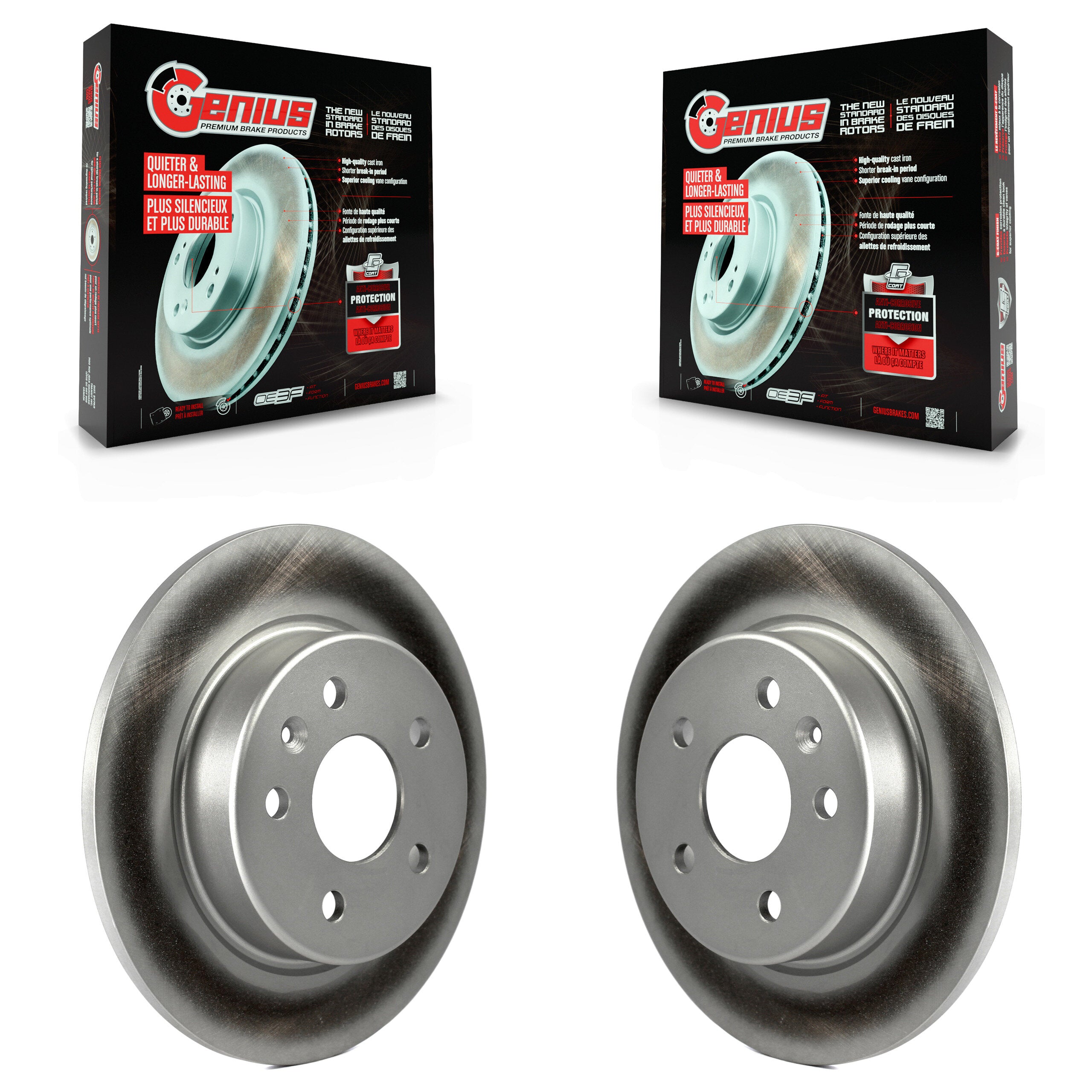 Genius KG-100687 Disc Brake Rotor for 2016-2023 Chevrolet Bolt EUV, Chevrolet Bolt EV and More - Rear