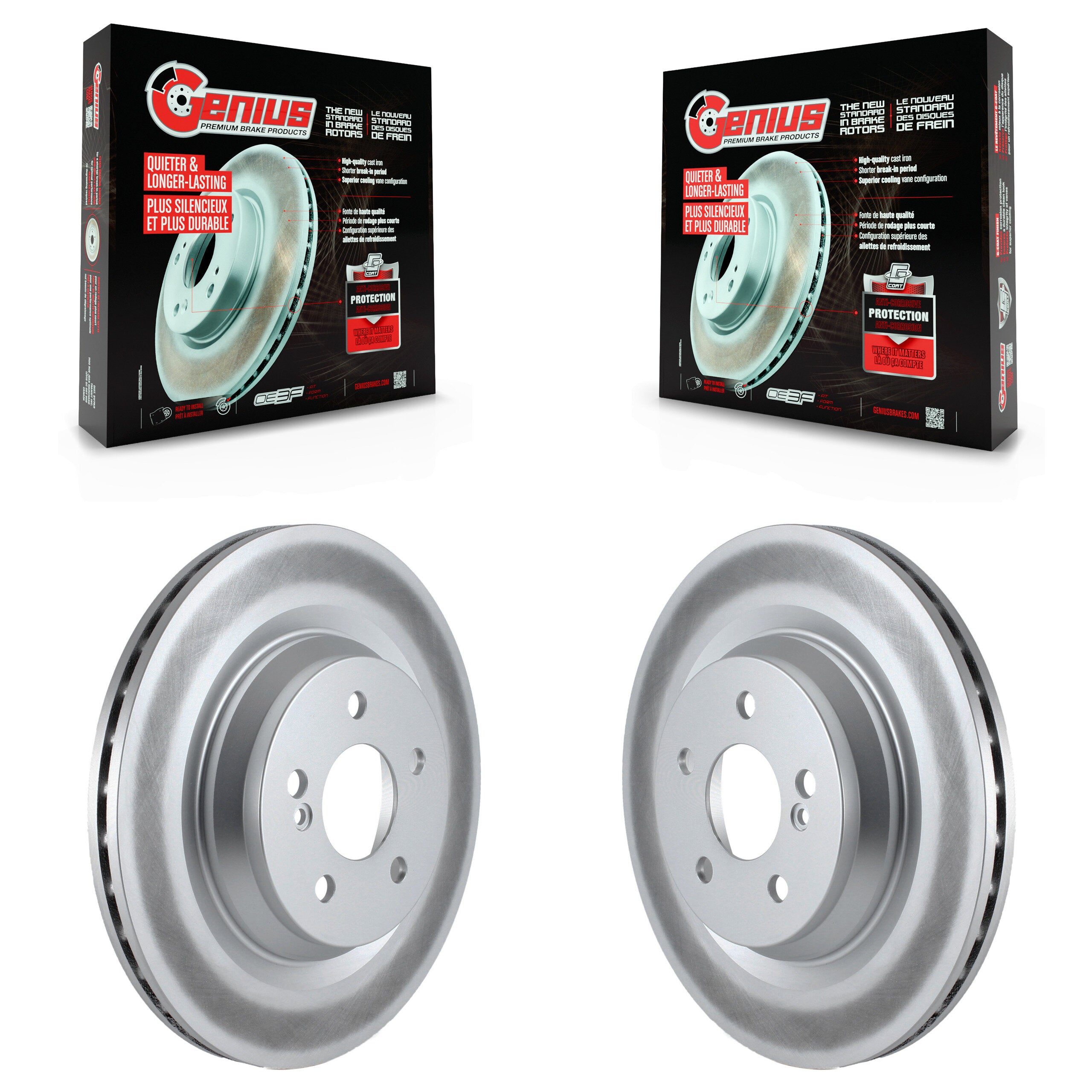 Genius KG-100688 Disc Brake Rotor for 2007-2014 Mercedes-Benz S350, Mercedes-Benz S550 and More - Rear