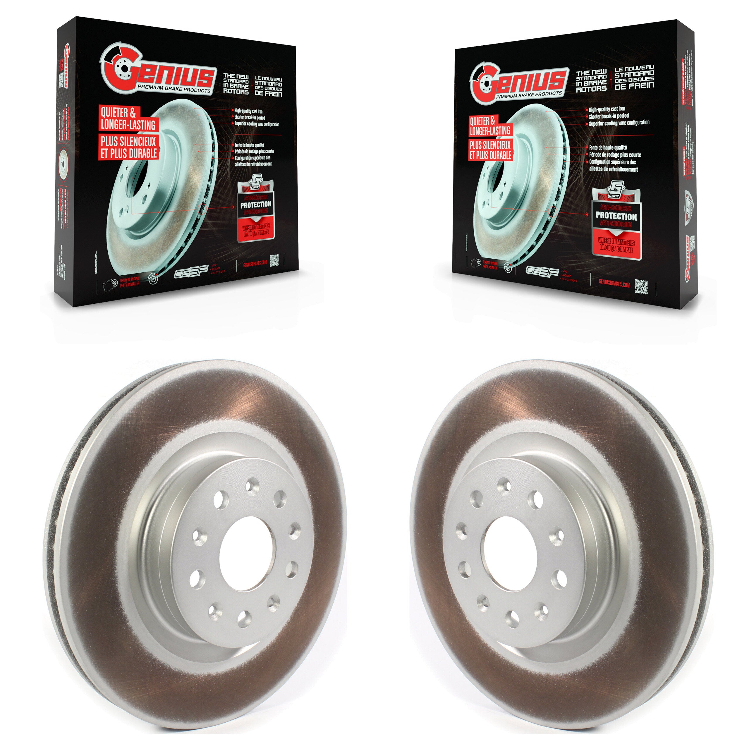 Genius KG-101310 Disc Brake Rotor for 2014-2024 Cadillac CT5, Chevrolet Camaro and More - Front