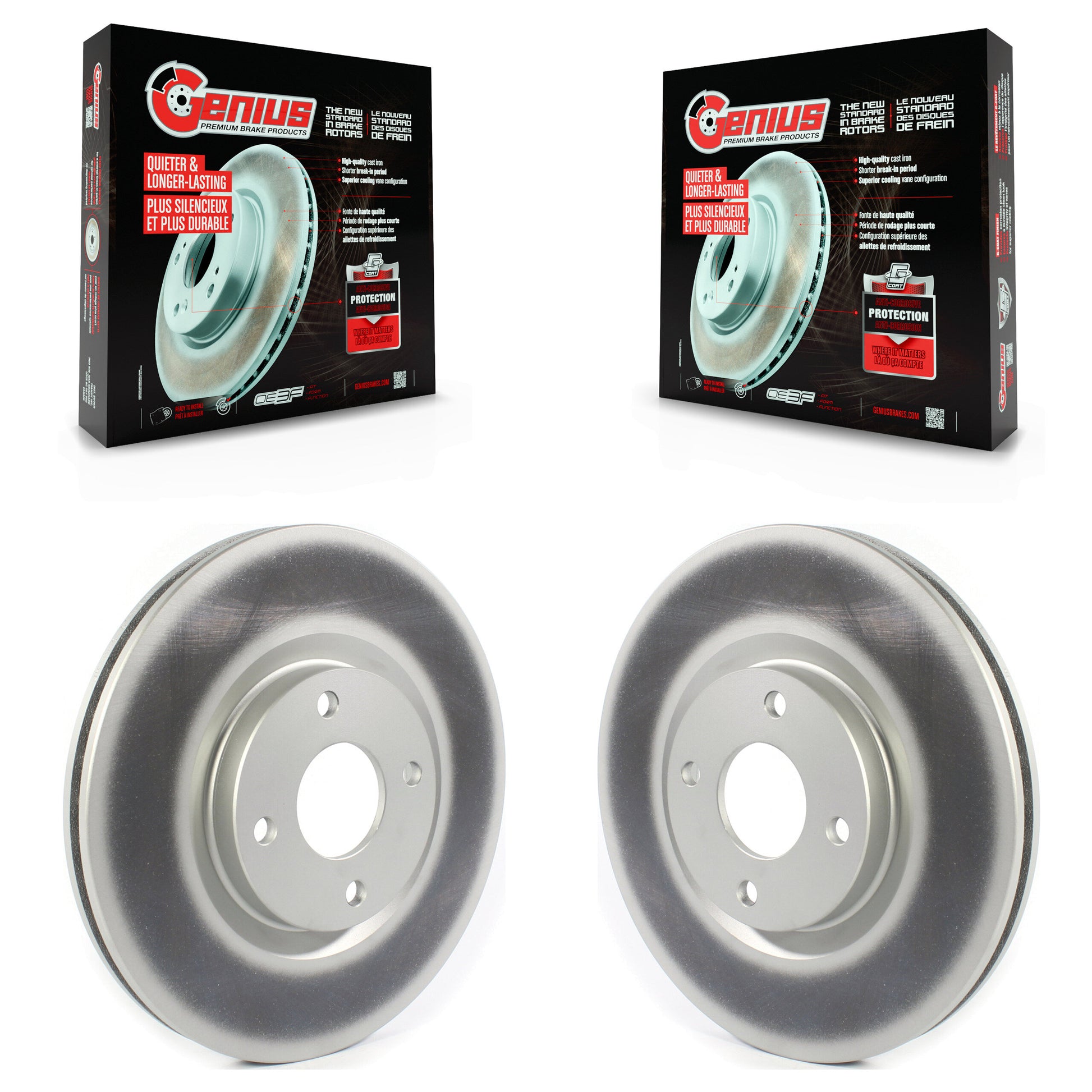 Genius KG-101316 Disc Brake Rotor for 2018-2022 Ford EcoSport - Front