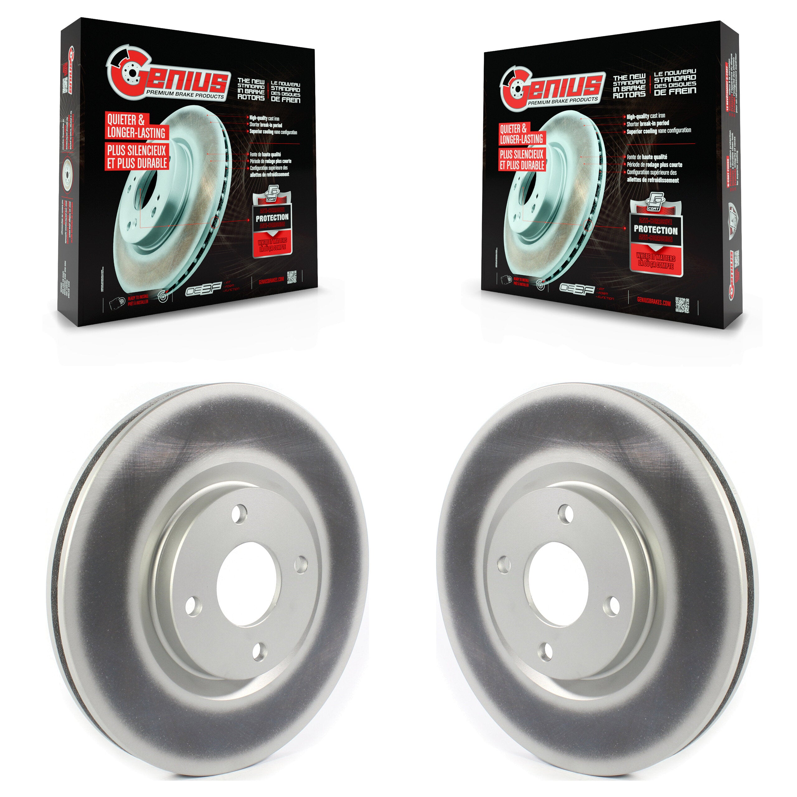 Genius KG-101316 Disc Brake Rotor for 2018-2022 Ford EcoSport - Front