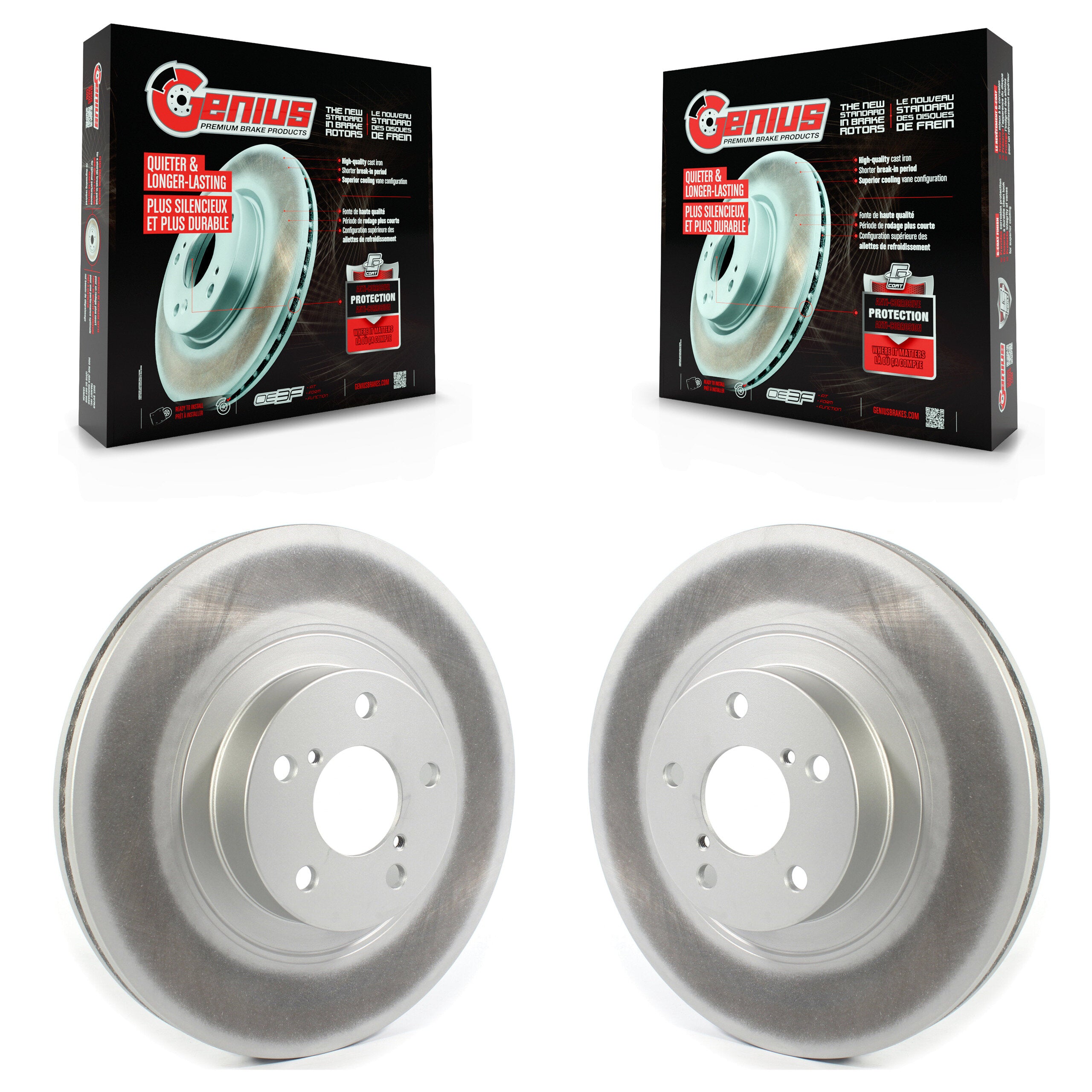 Genius KG-101321 Disc Brake Rotor for 2005-2023 Subaru BRZ, Toyota GR86 and More - Front