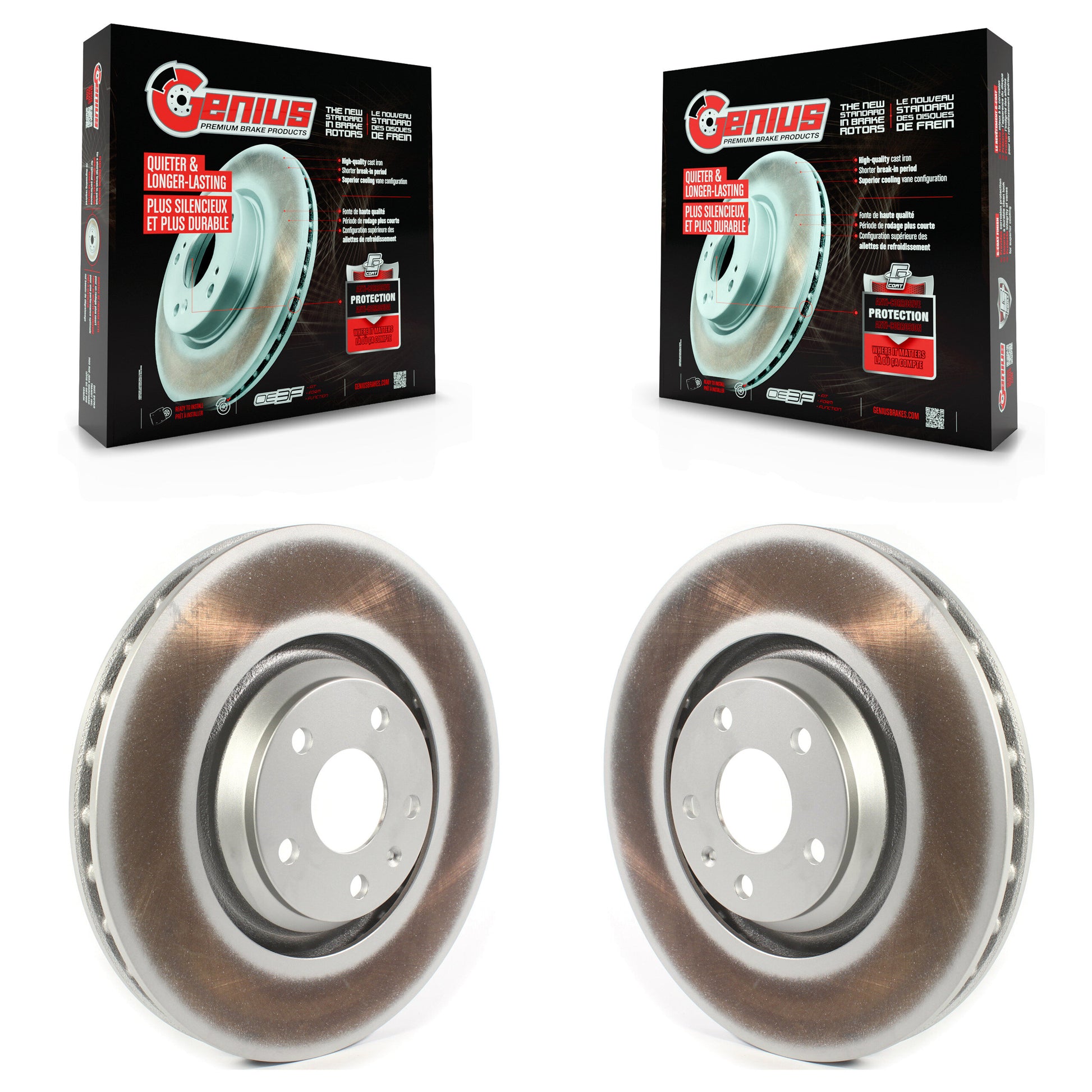 Genius KG-101324 Disc Brake Rotor for 2008-2015 Audi TT Quattro, Audi TTS Quattro - Front